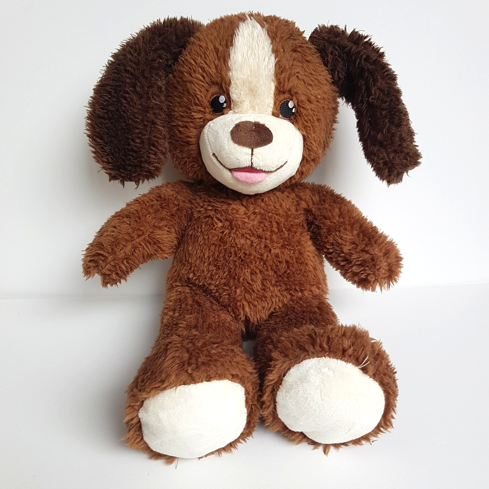 Build A Bear BROWN DOG Plush 43cm BAB Soft Toy Stuffed Animal Cuddly Pet Cute0
