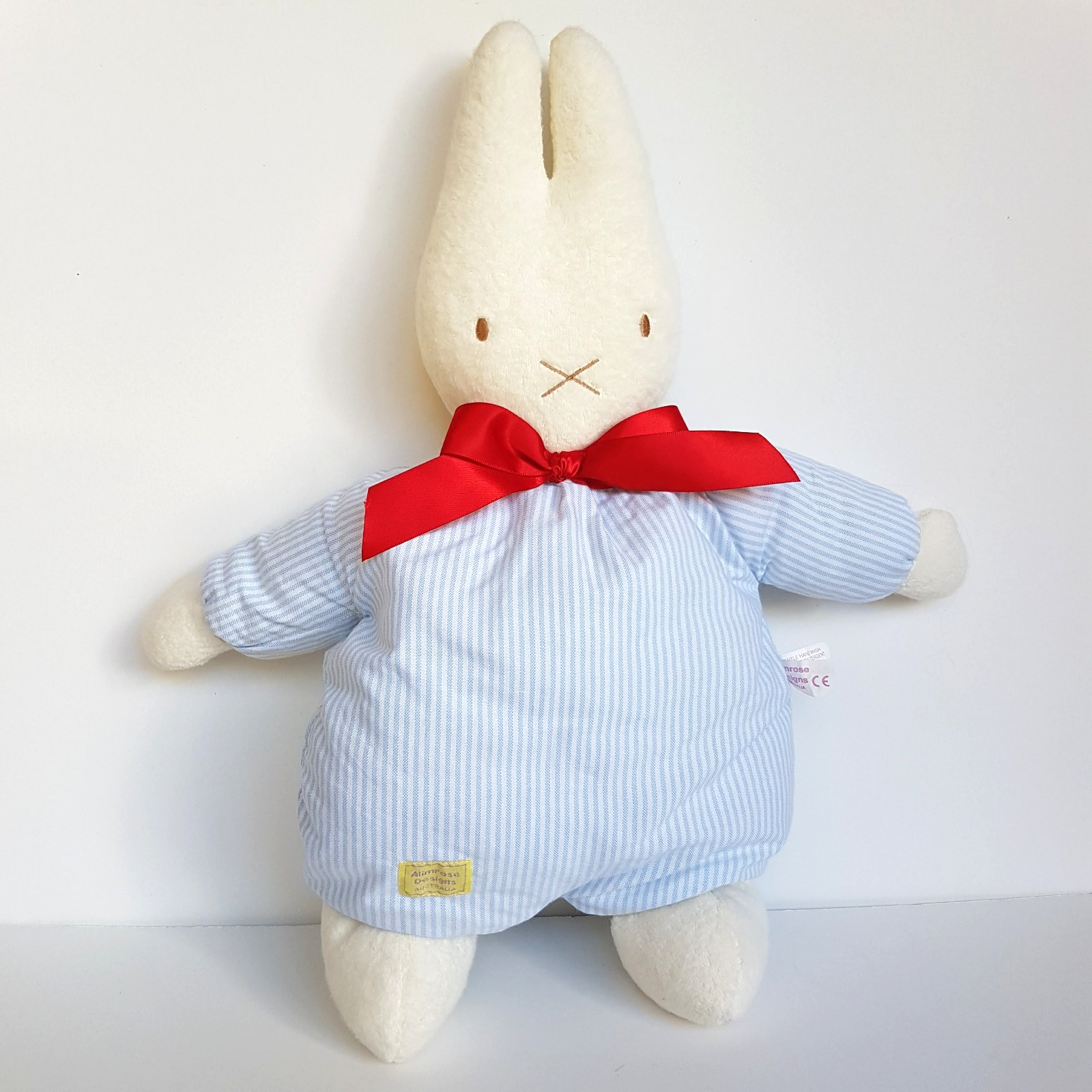 Alimrose BUNNY RABBIT Fabric Lovey 45cm Cloth Stuffed Animal Soft Toy Comforter0