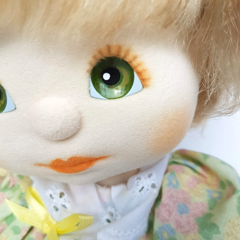 My Child Doll ASH TWO TONE TOP KNOT US Pale Skin 1986 Green Eyes Peach DRESSED5