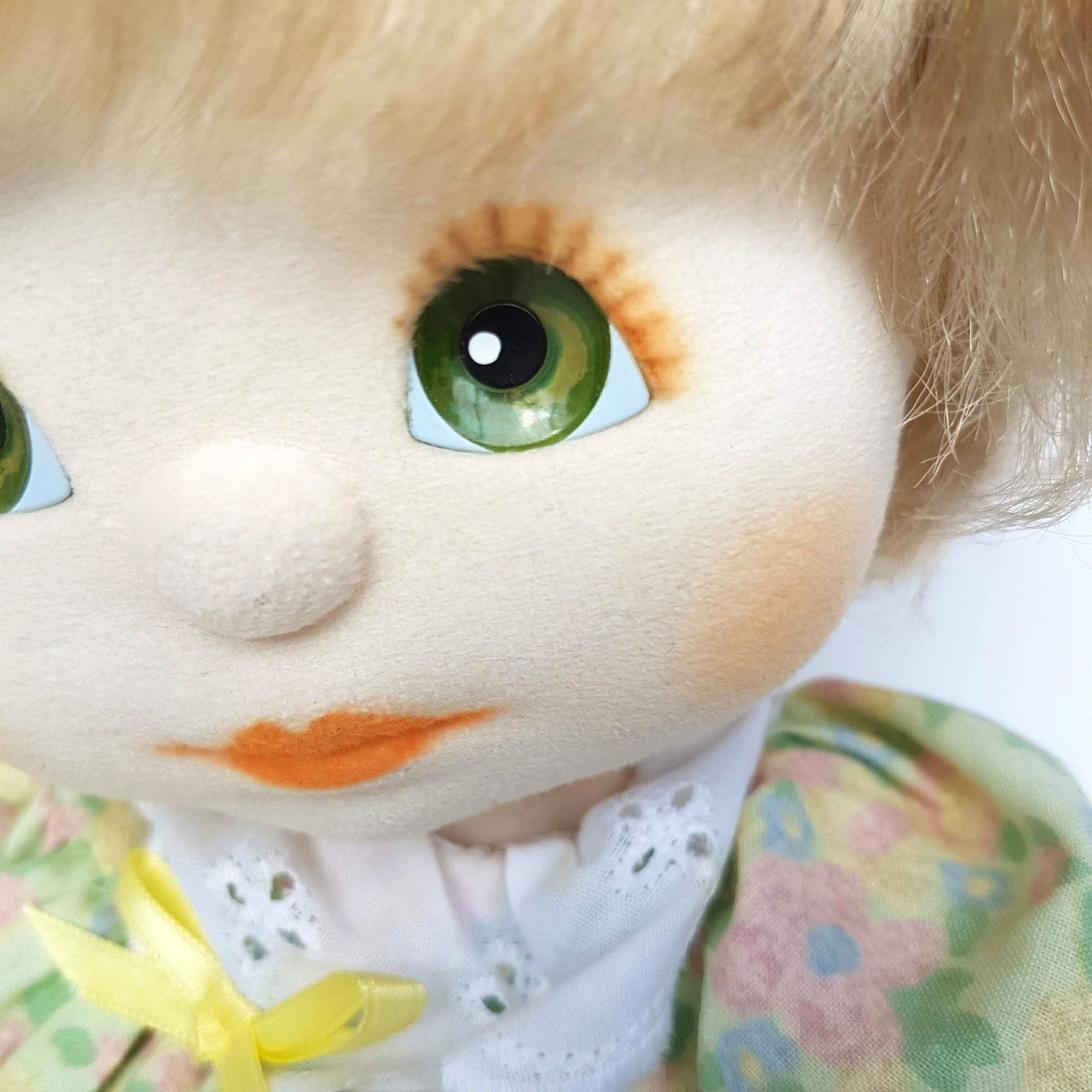 My Child Doll ASH TWO TONE TOP KNOT US Pale Skin 1986 Green Eyes Peach DRESSED5