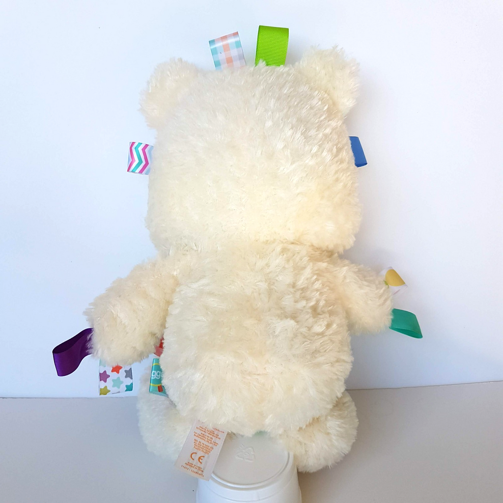 SNUGGLE & PLAY TAGGIES Bear 35cm Plush Rattle Bright Start Soft Toy Lovey Toy10