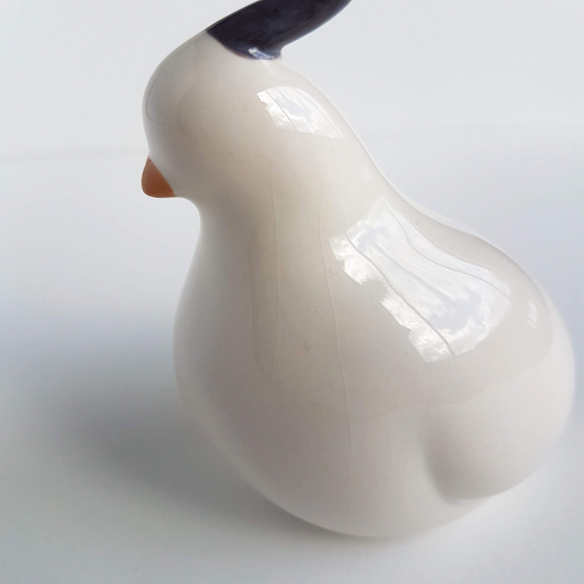 Glazed CERAMIC QUAIL BIRD Decorative Figure "Jillian" signed Neutral Home Decor3
