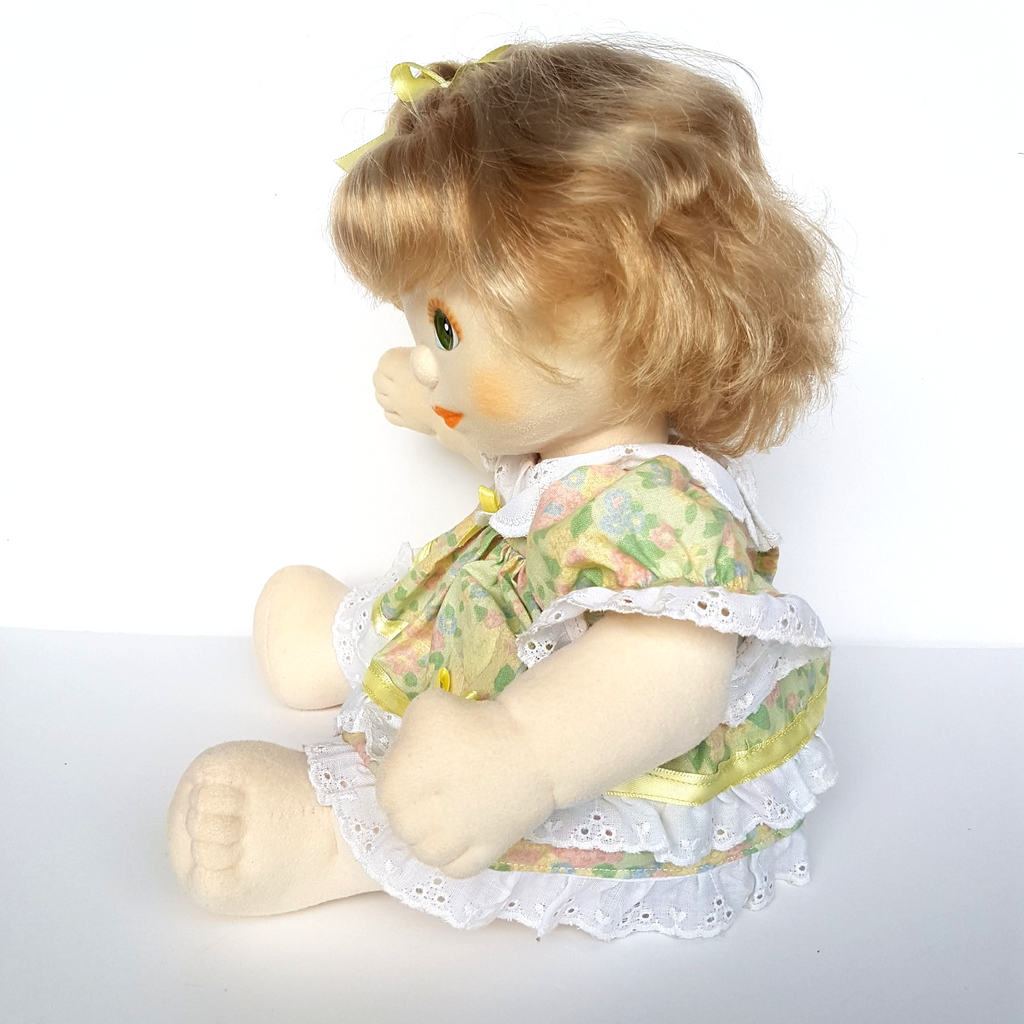 My Child Doll ASH TWO TONE TOP KNOT US Pale Skin 1986 Green Eyes Peach DRESSED8