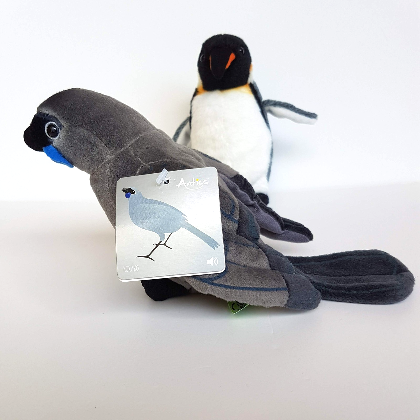 Antics BIRD PLUSH LOT Kokako Tui Kerkeru Penguin SOUND Stuffed Animal Soft Toy9