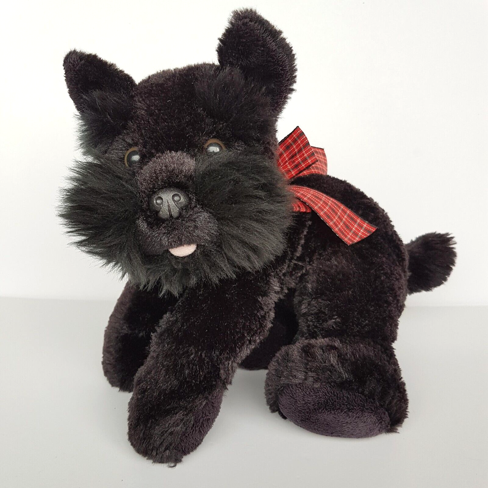 BLACK SCOTTISH TERRIER DOG Plush Toy Stuffed Animal Scruffy Scotch Soft Toy Cute0