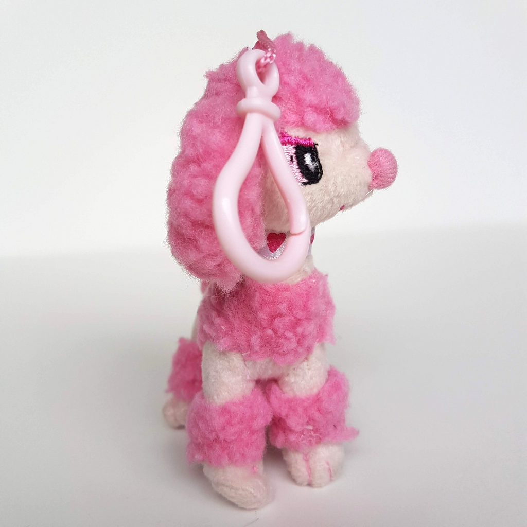 BARBIE PINK POODLE Mattel Key Ring Clip On 2006 Plush Stuffed Animal Soft Toy1