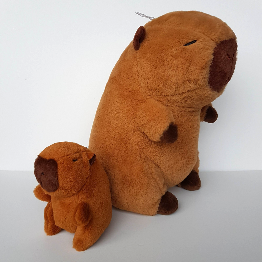 CAPYBARA MUM & BABY 30cm Plush Stuffed Animal Soft Toy Zoo Big Guinea Pig Toy3