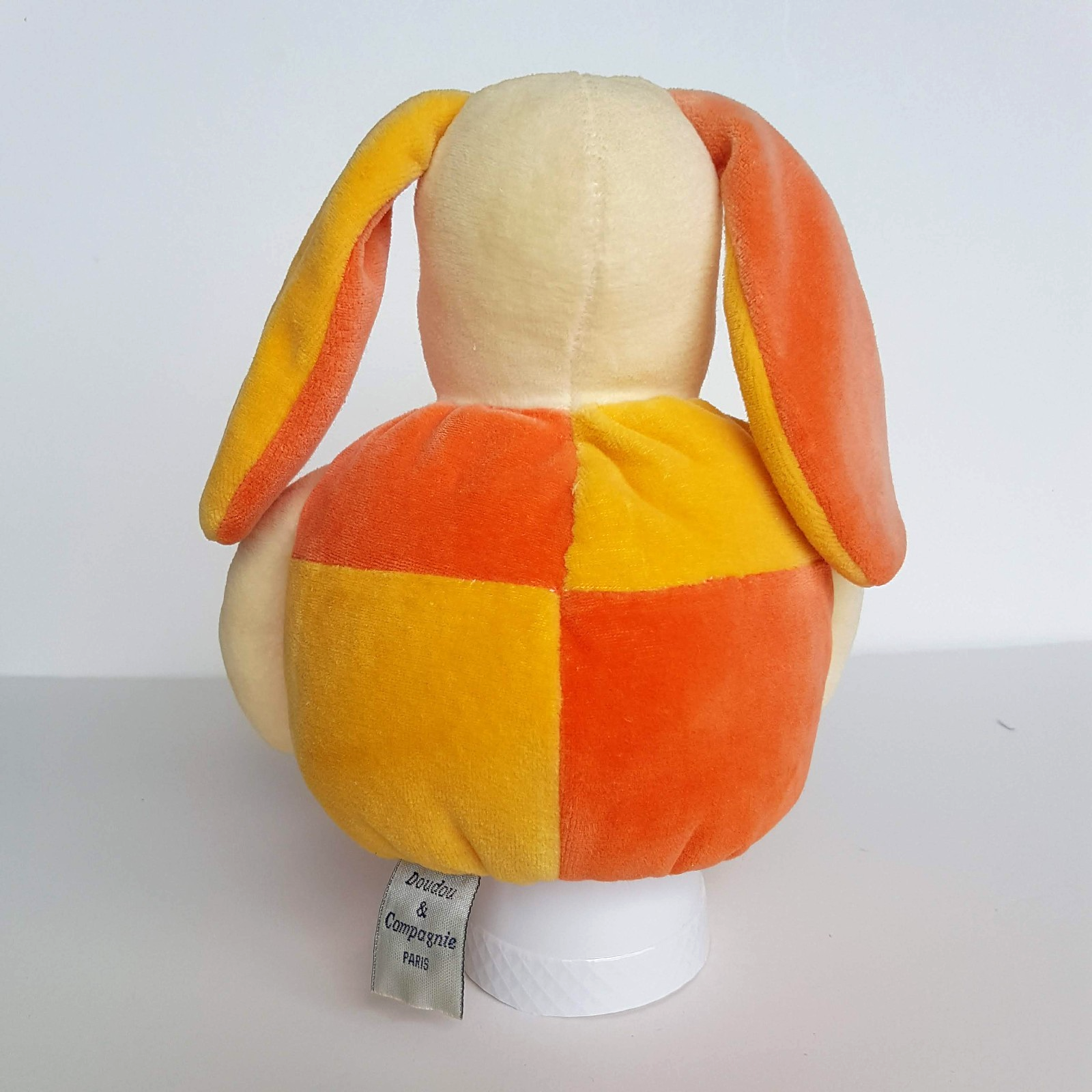 Doudou & Compagnie VELOUR RABBIT Patou 30cm Floppy Plush Soft Toy Orange Yellow8