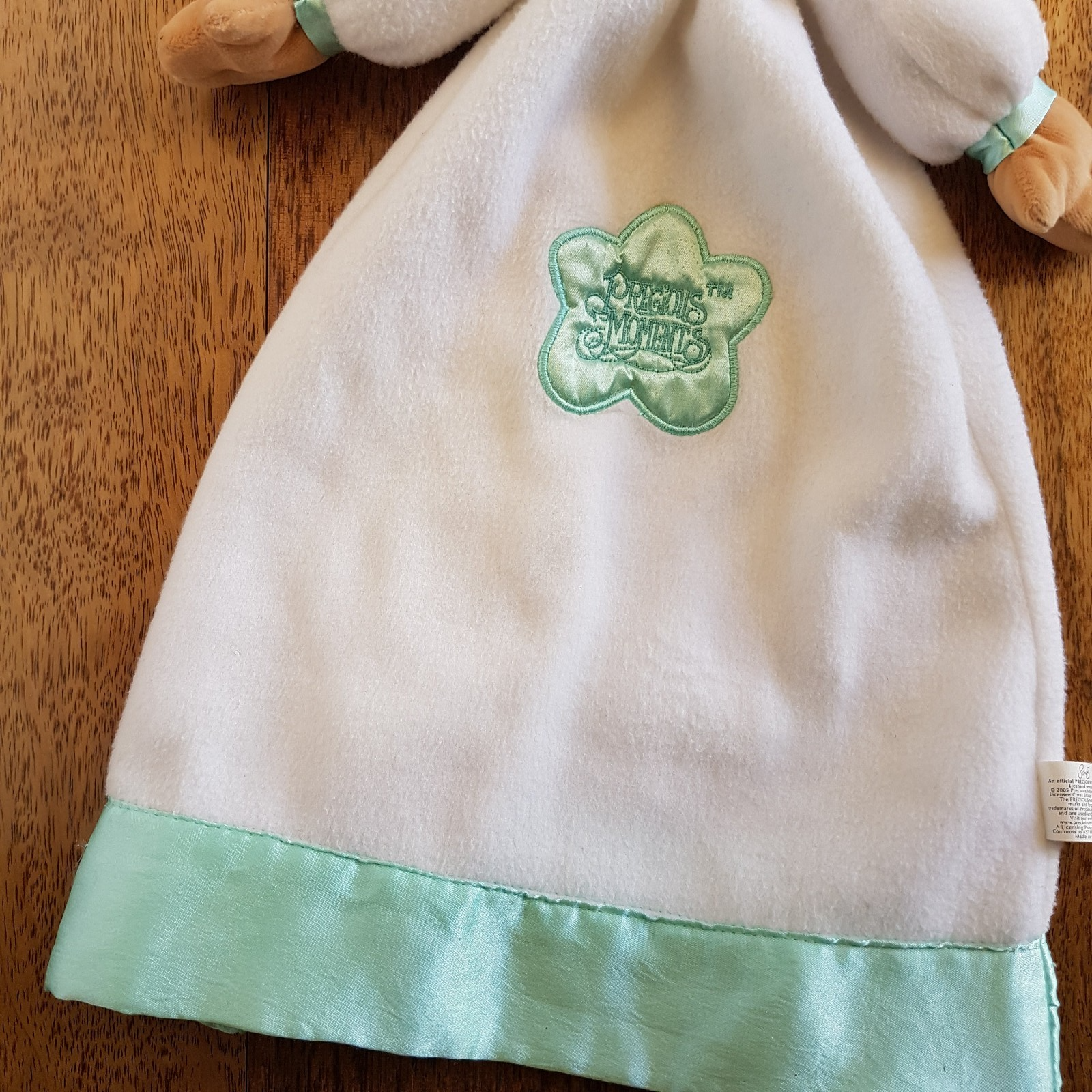 Rare PRECIOUS MOMENTS Baby Lovey BEAR Security Blanket Plush Comforter Soft Toy3