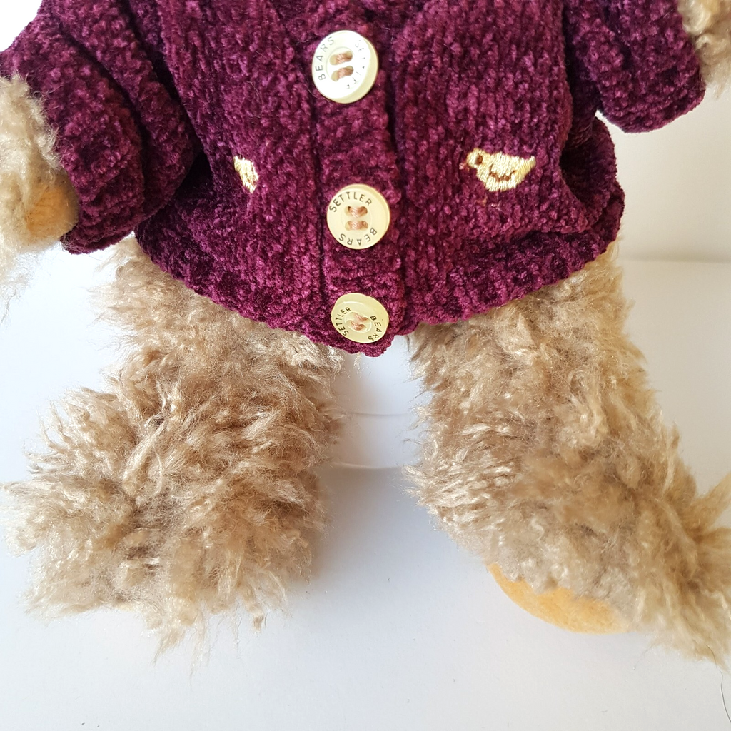 SETTLER BEARS Teddy Bear Plush 24cm Stuffed Animal Soft Toy Cardigan Cute Unique3