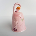 80s Giftcraft PINK FLAMINGO BELL Ceramic Palm Tree Retro Decorative Decor Kitsch0
