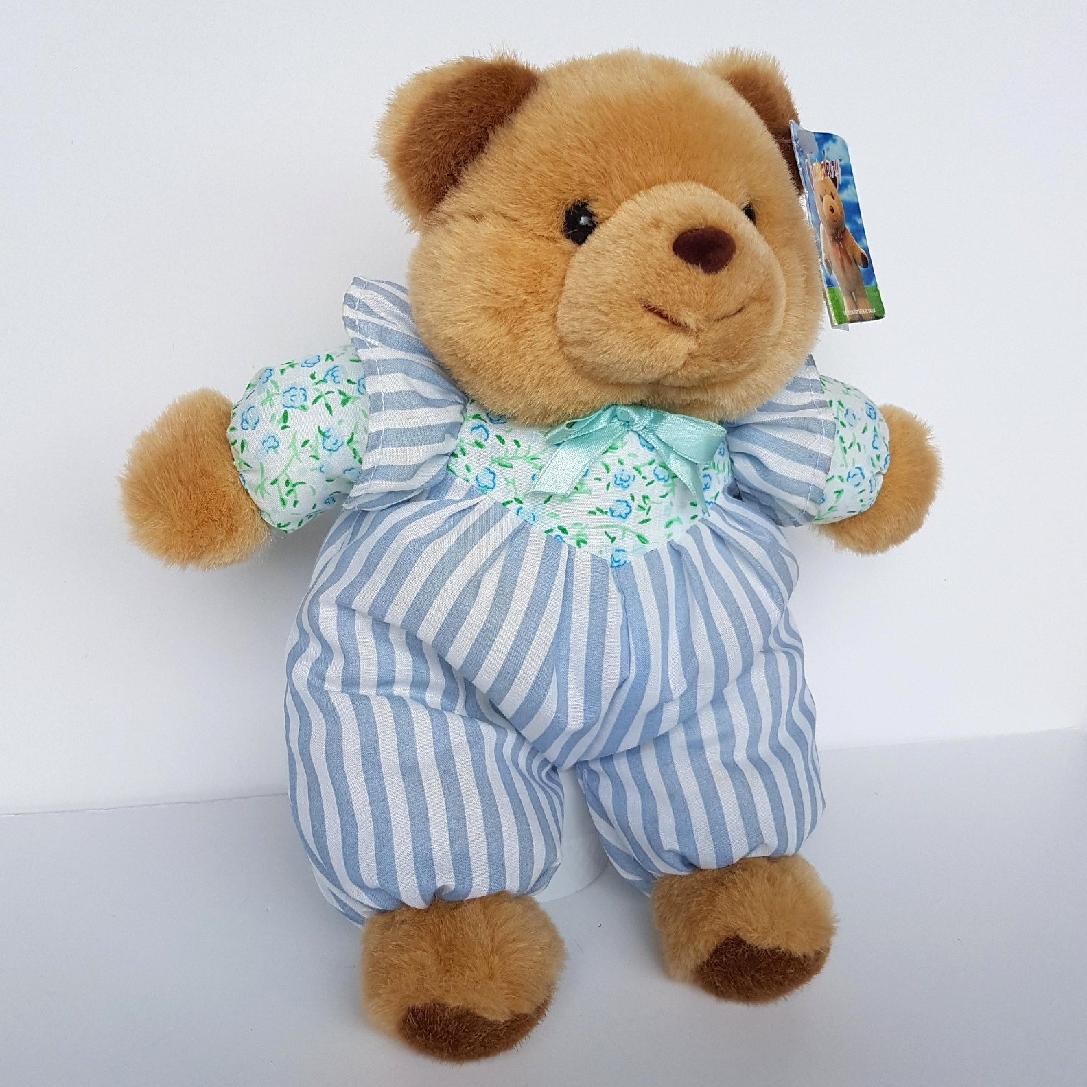 Canterbury Toys PUFFY BEAR Stuffed Animal 29cm Soft Toy Teddy Puffy Body Stripe4