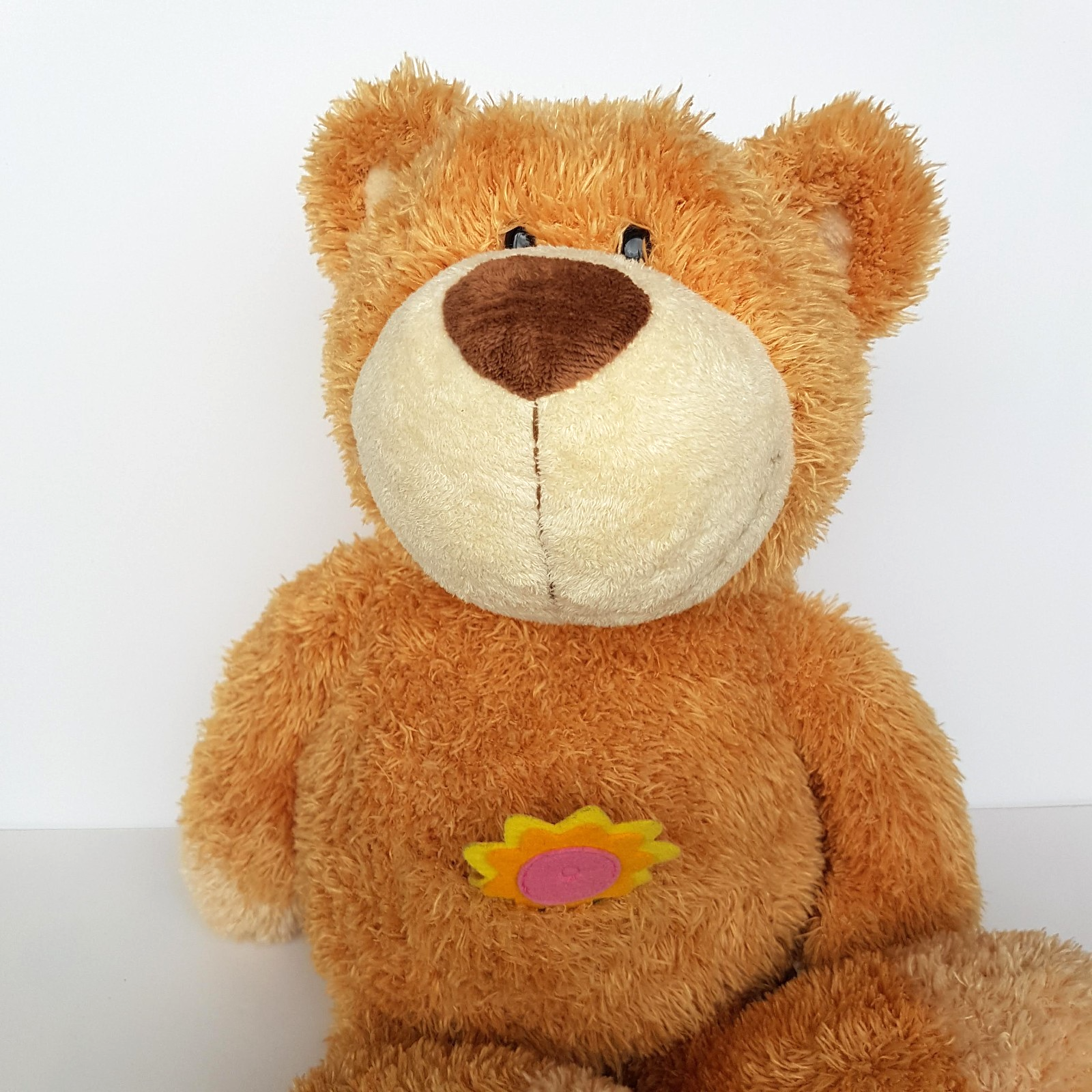 Large Nici ORANGE TEDDY BEAR 52cm Plush Floppy Soft Toy Flower Stuffed Animal4