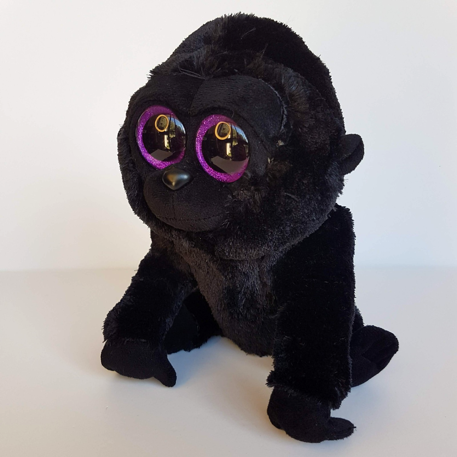 TY SILK Beanie GEORGE GORILLA Medium 23cm Black Monkey Soft Toy Stuffed Animal3