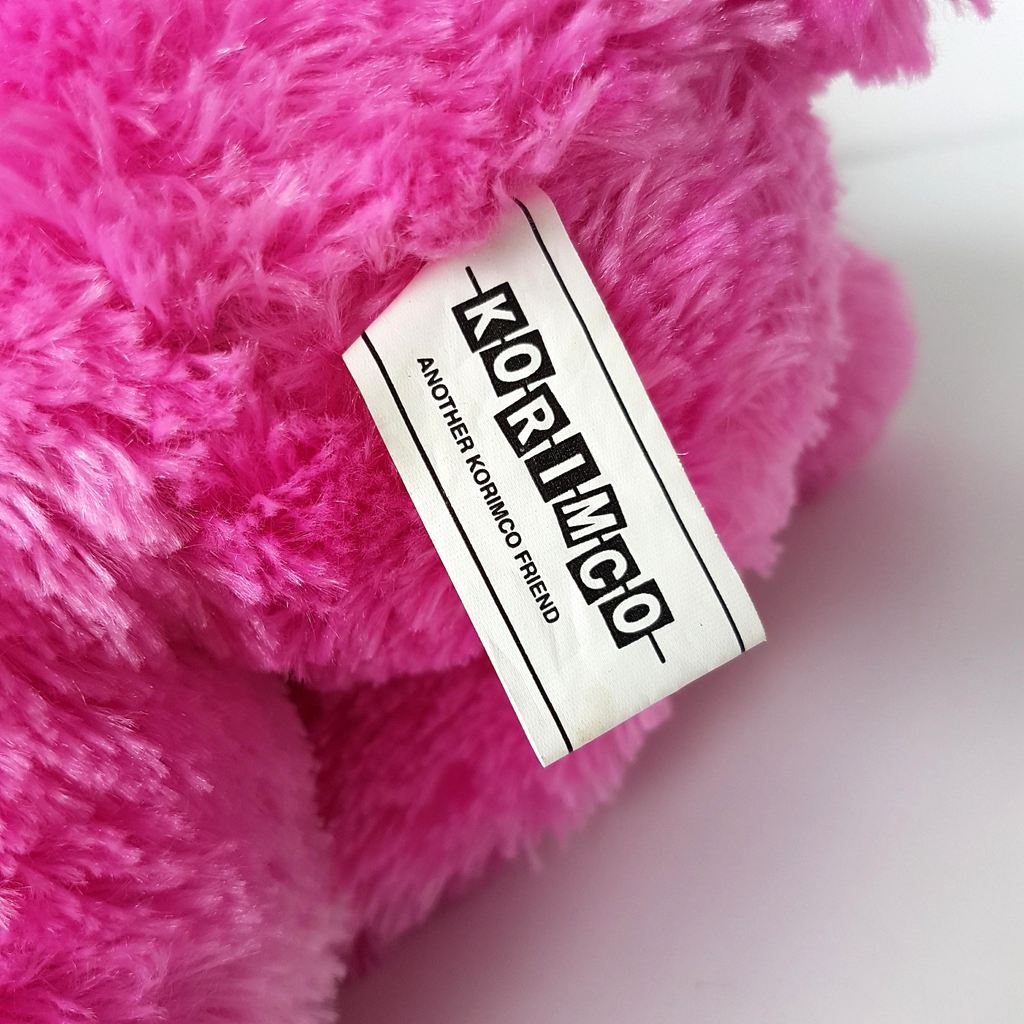 Korimco HOT PINK HEART BEAR Teddy Stuffed Animal 37cm Bright Soft Toy Rose Bow8