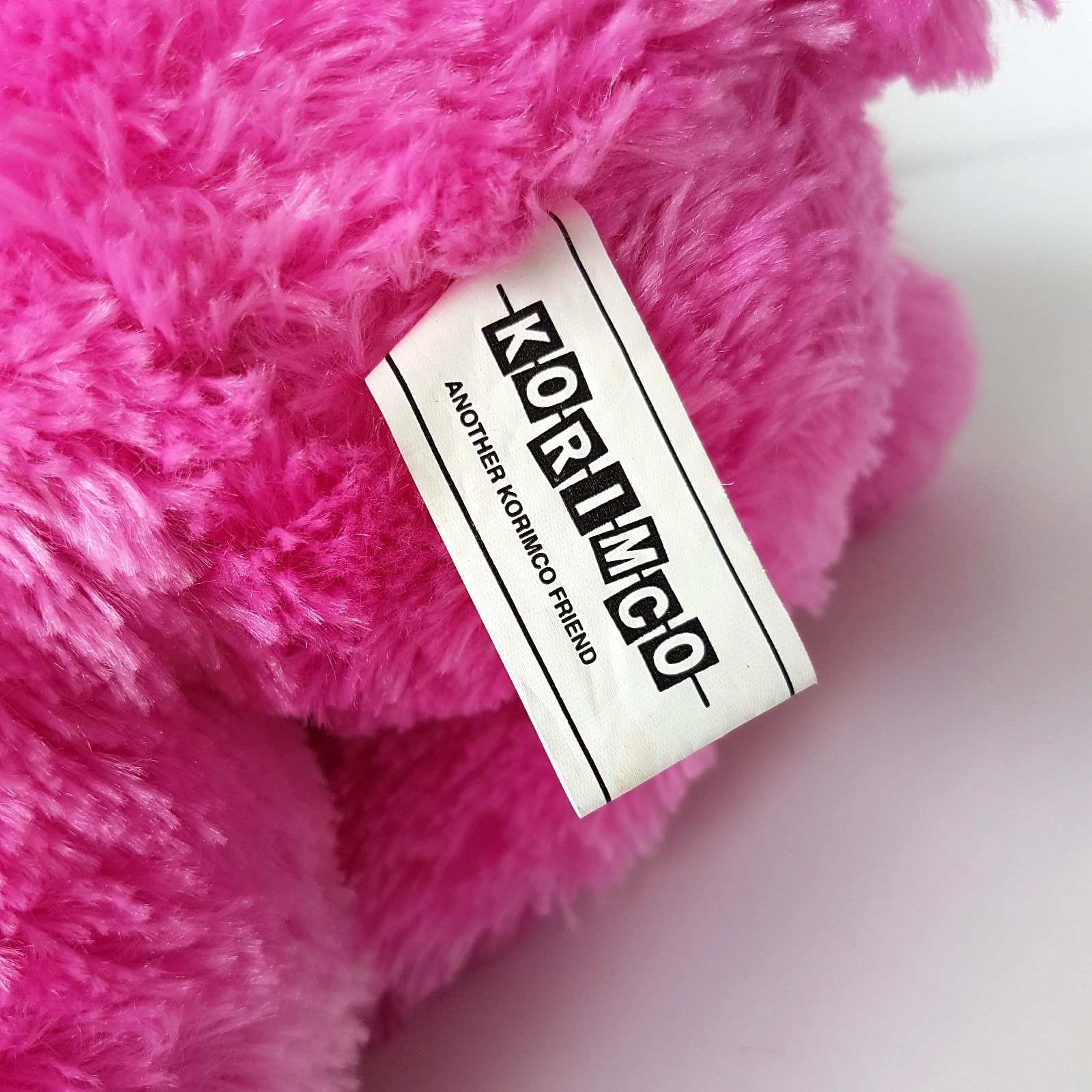 Korimco HOT PINK HEART BEAR Teddy Stuffed Animal 37cm Bright Soft Toy Rose Bow8
