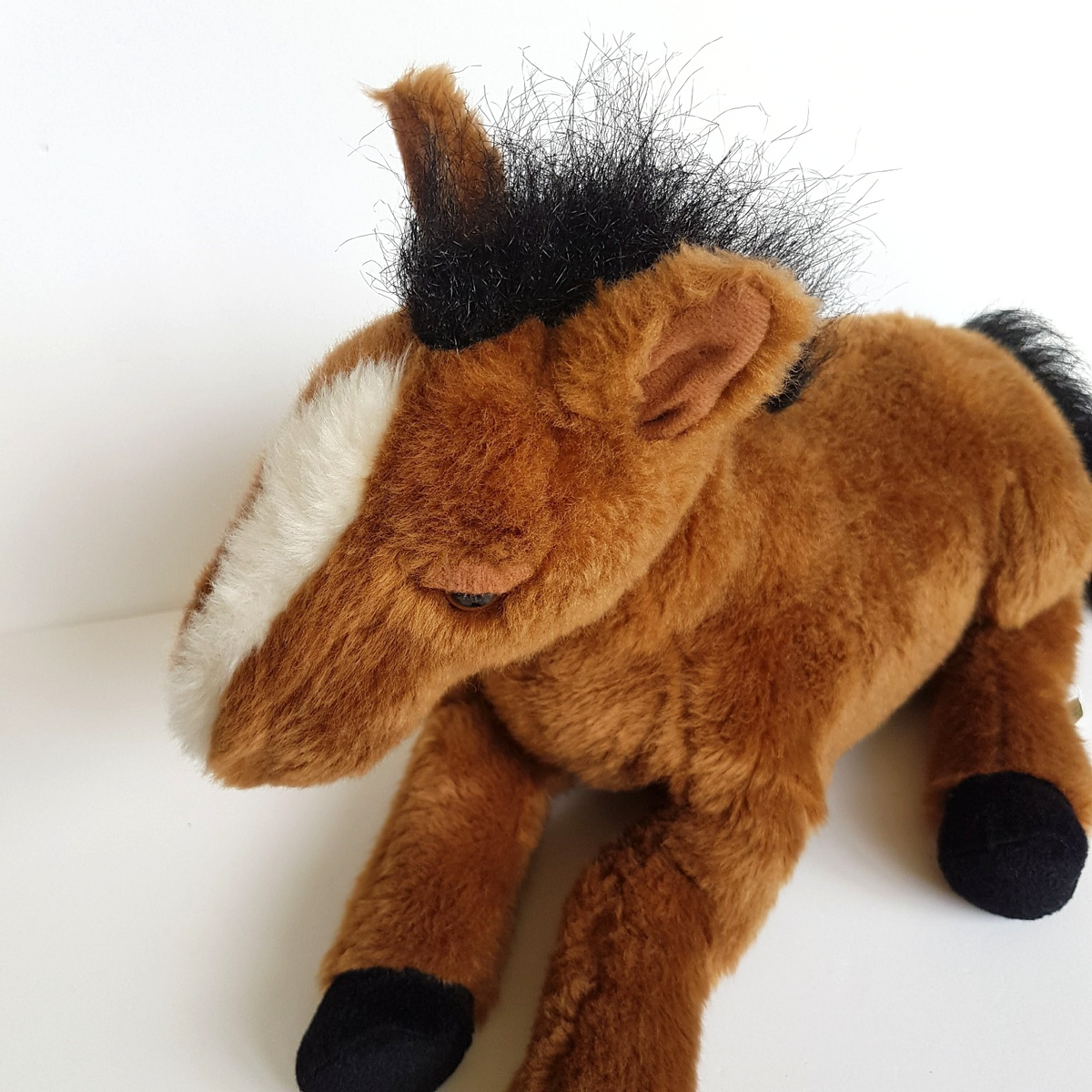 Unbranded LAYING HORSE Pony Plush 36cm long Stuffed Animal Thoroughbred Soft Toy4