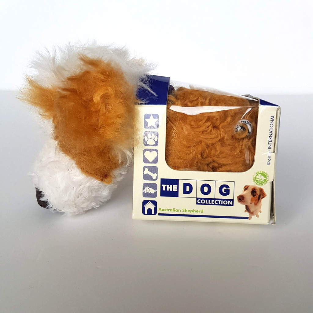 ARTLIST The DOG AUSTRALIAN SHEPHERD Plush Puppy Box Stuffed Animal Soft Toy Cute1
