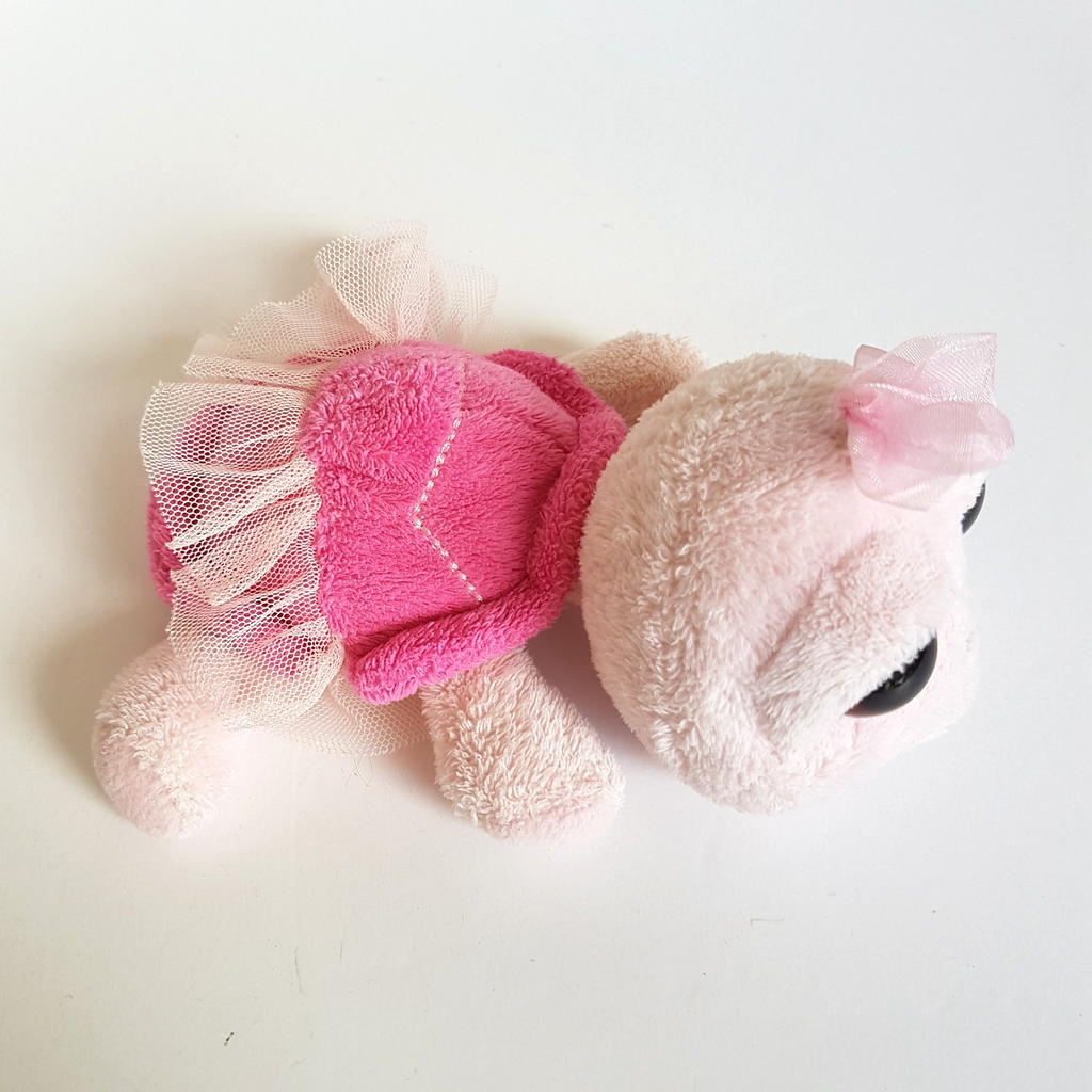 RUSS Lil Peepers BALLERINA TURTLE Pink 5" Plush Stuffed Animal Soft Toy Big Eyes1