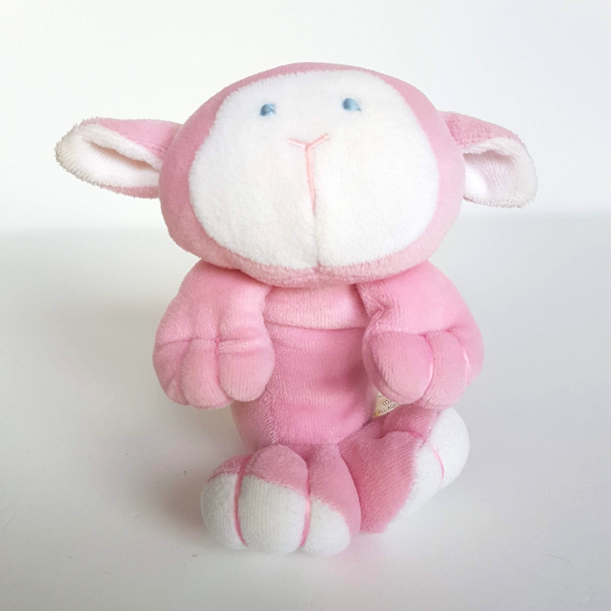 DanDee Vintage VELOUR LAMB Plush Pink Rattle Comforter Soft Toy Stuffed Animal1