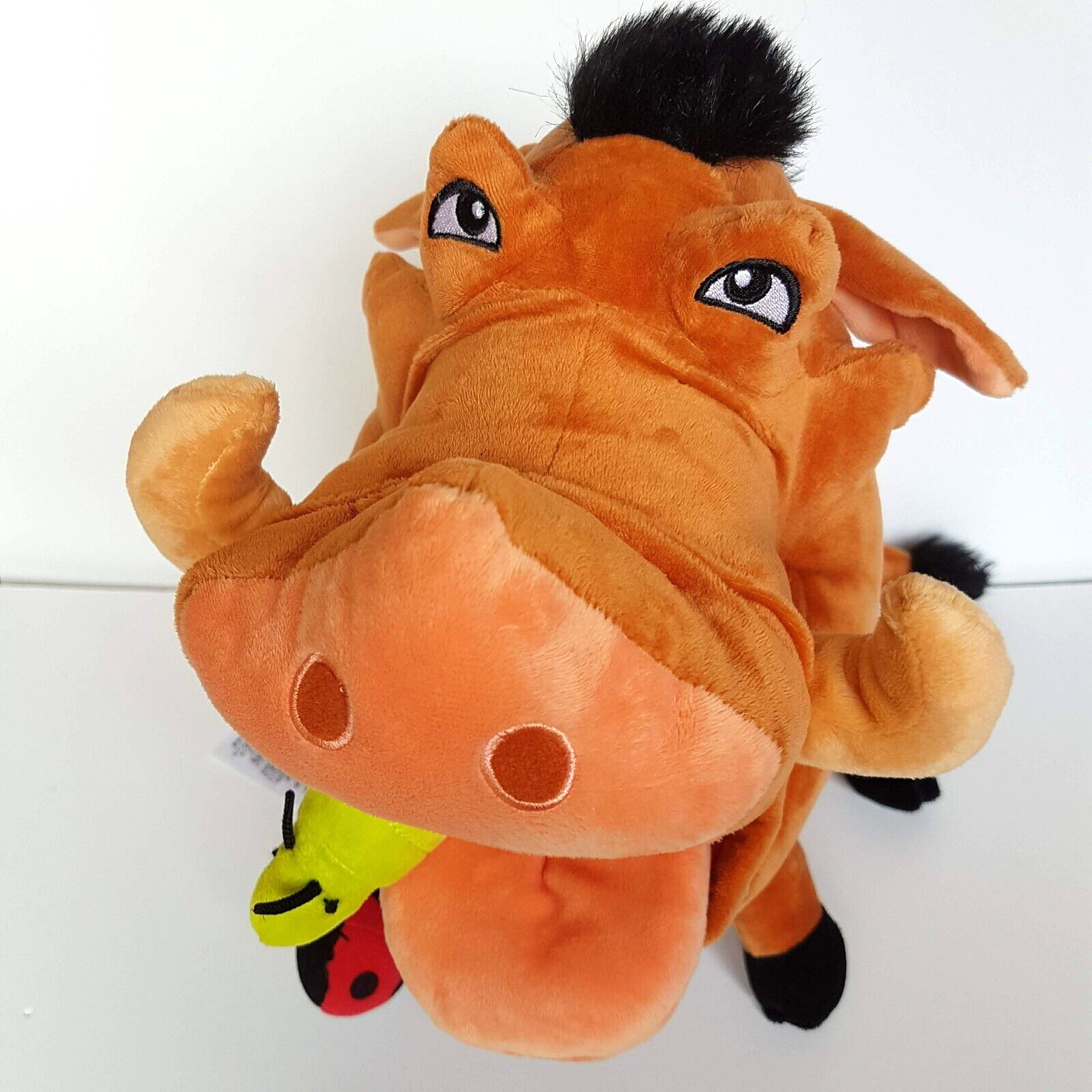 DISNEY Lion King PUMBAA WARTHOG BOAR 33cm Pig Plush Stuffed Animal Soft Toy Bugs1