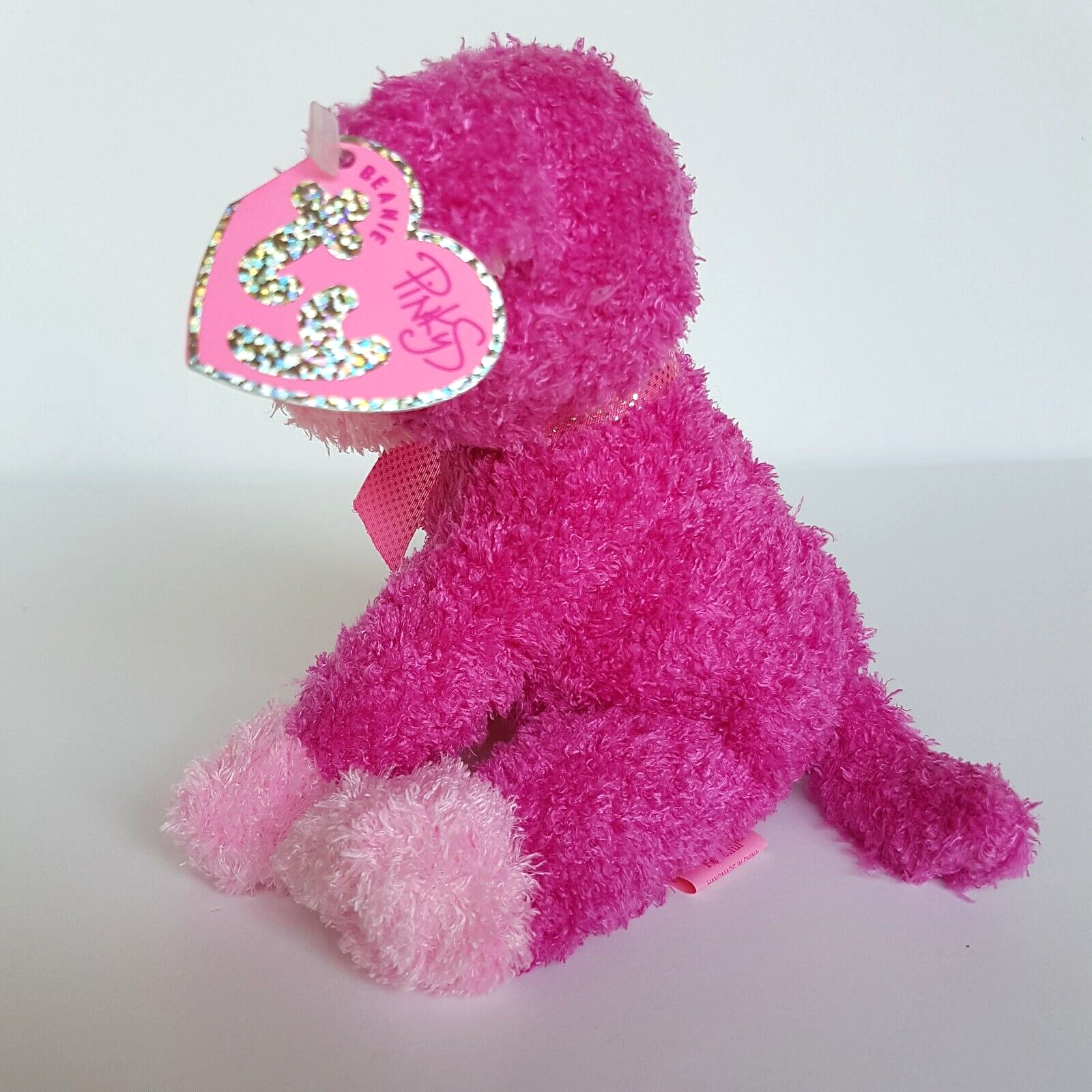 TY Beanie PINKYS FANCIFUL Dog Puppy Pink Plush Stuffed Animal TAGS Soft Toy Cute6