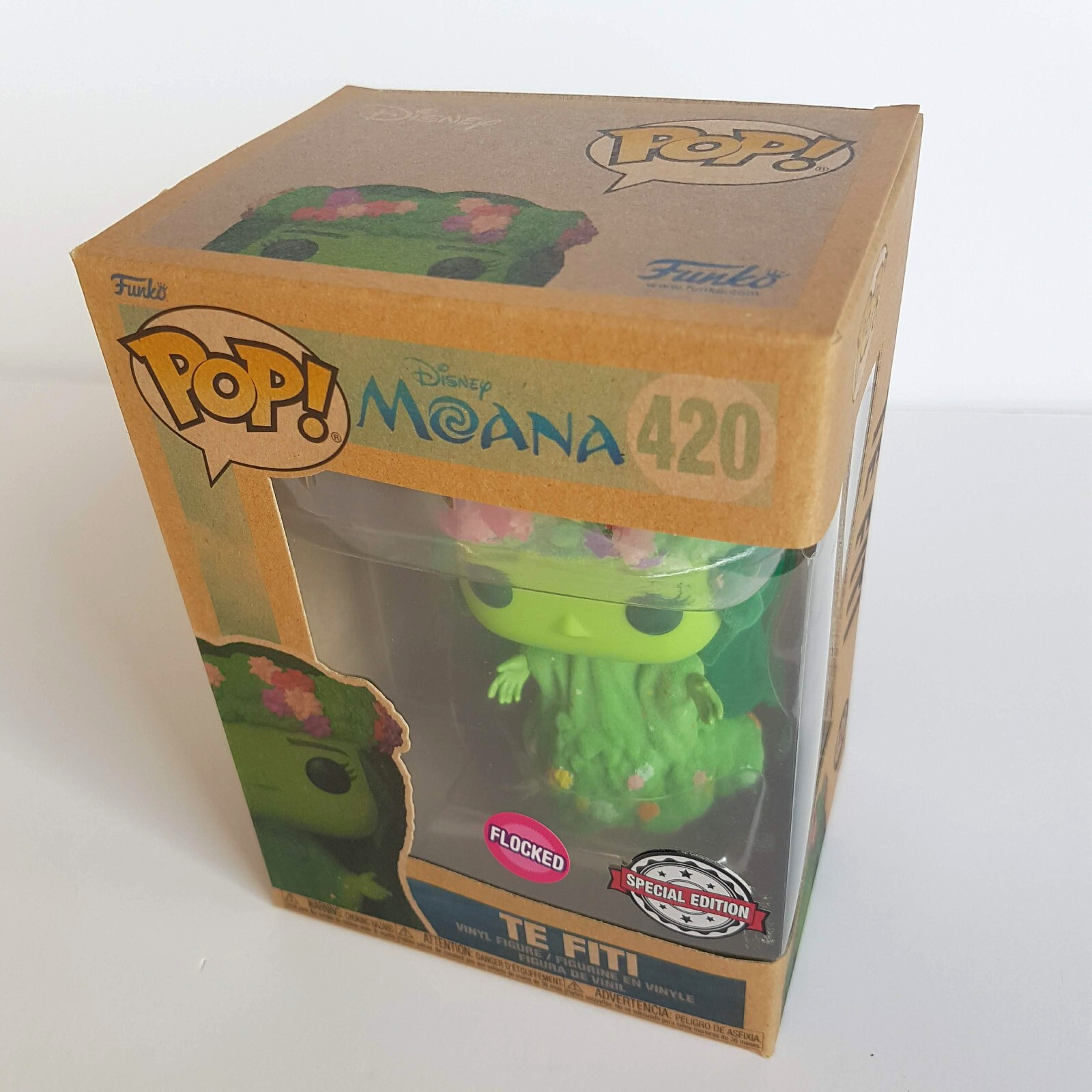 Funko Pop Disney TE FITI FLOCKED Moana 420 Special Edition Green Flower Bobble6
