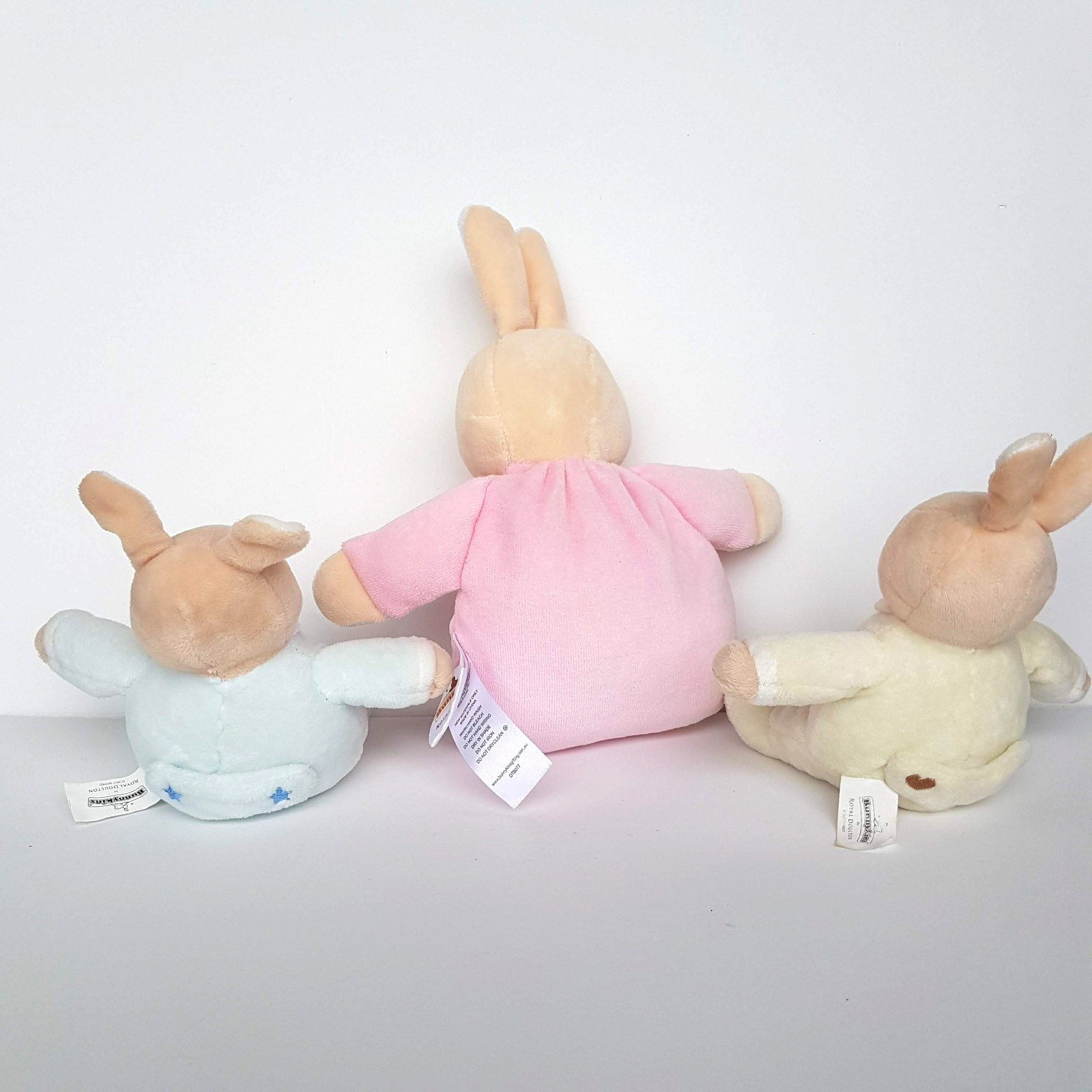 Royal Doulton BUNNYKINS Bunny Rabbit BABY Rattle Plush Soft Toy Stuffed Animal6