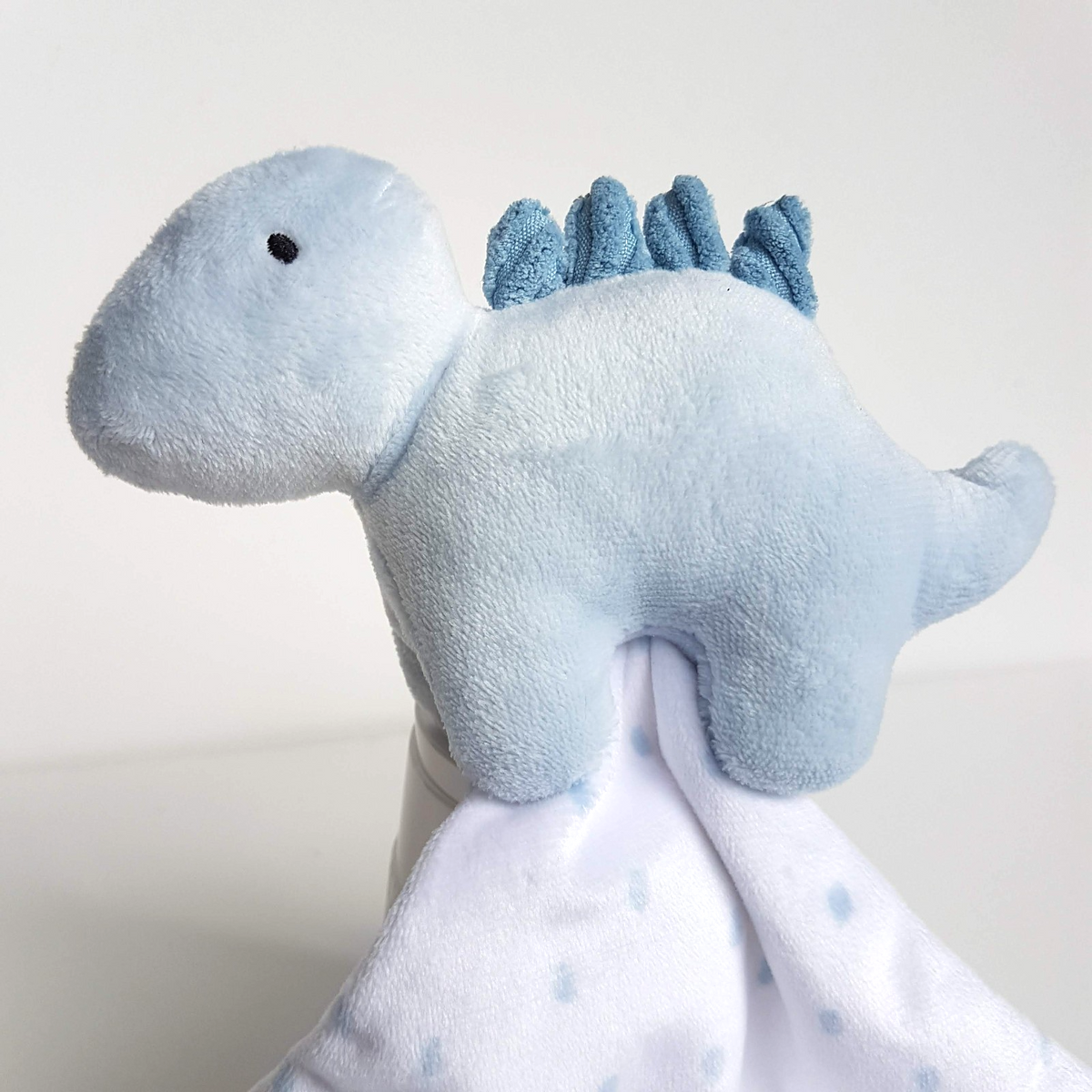 Next BLUE DINOSAUR Lovey Security Comforter Sleep Toy Soother Soft Toy Spotty1