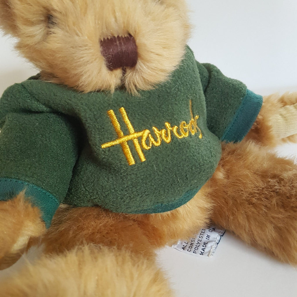 Harrods TEDDY BEAR Green Sweater 25cm Plush Soft Toy Stuffed Toy Collectible4