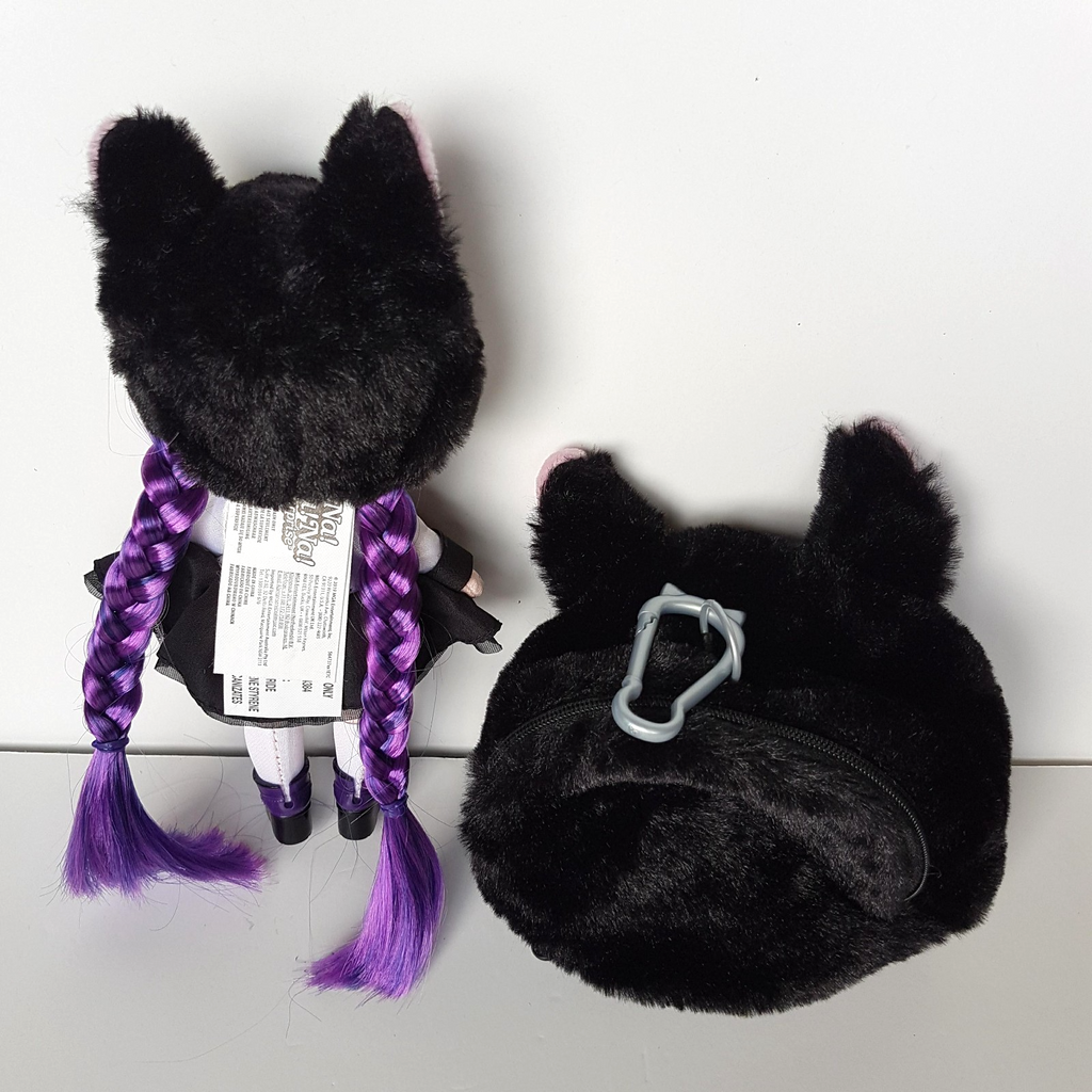 Na! Na! Na! Surprise TUESDAY MEOW Black Kitty Cat Doll Clothes Purse Purple Toy11