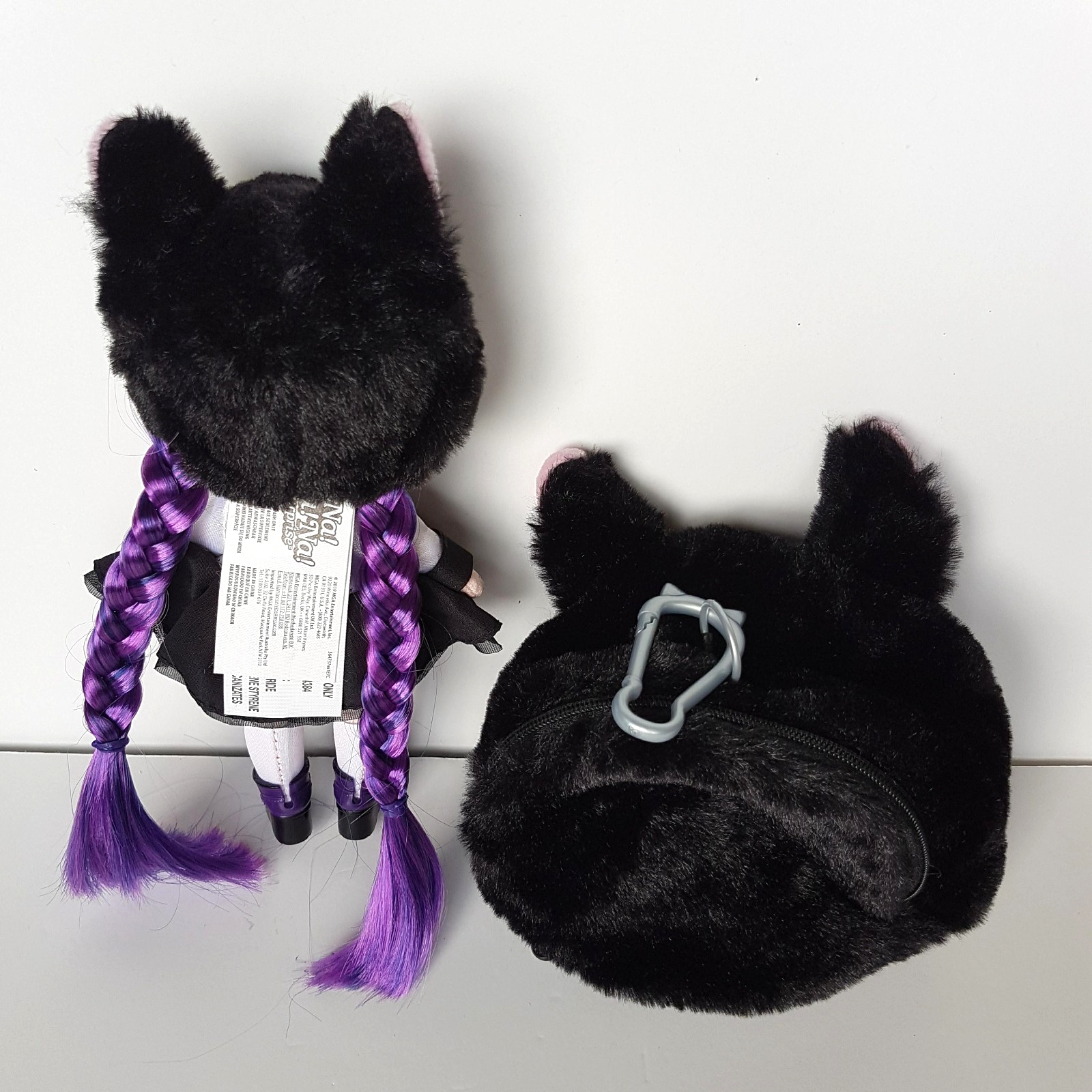 Na! Na! Na! Surprise TUESDAY MEOW Black Kitty Cat Doll Clothes Purse Purple Toy11