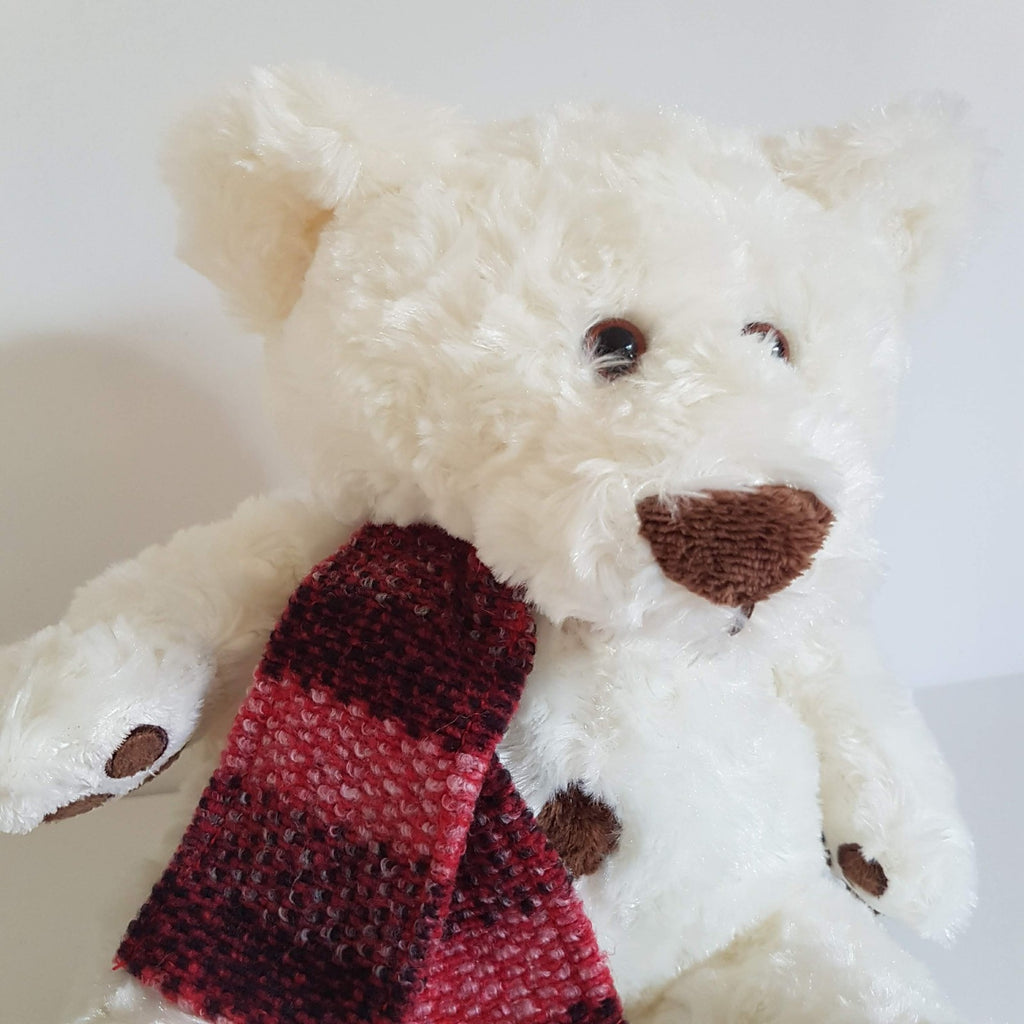 Myer BAXTER Teddy Bear Red Scarf 33cm Stuffed Animal Soft Toy Bear Cuddly Cute2