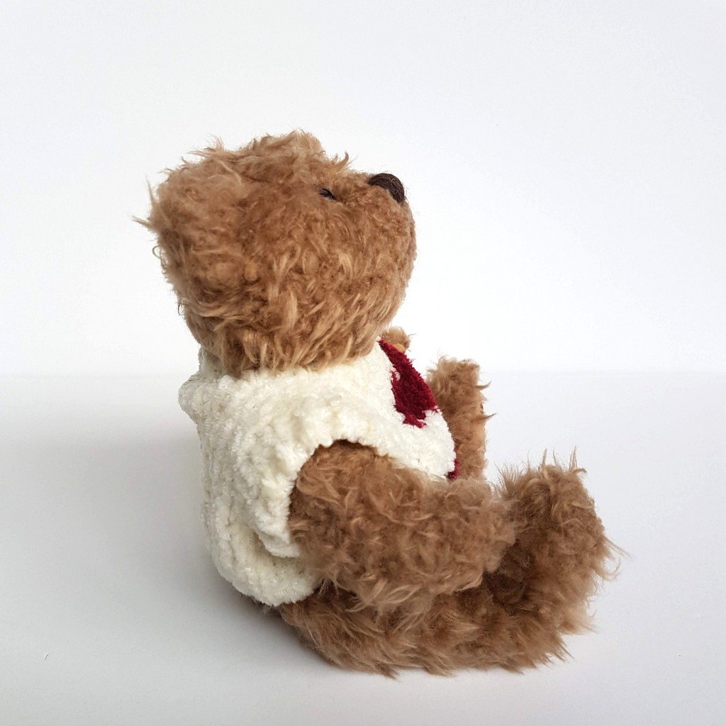 Adorable HEART LOVE BEAR Teddy 15cm Plush Stuffed Animal Soft Toy Knit Jumper4