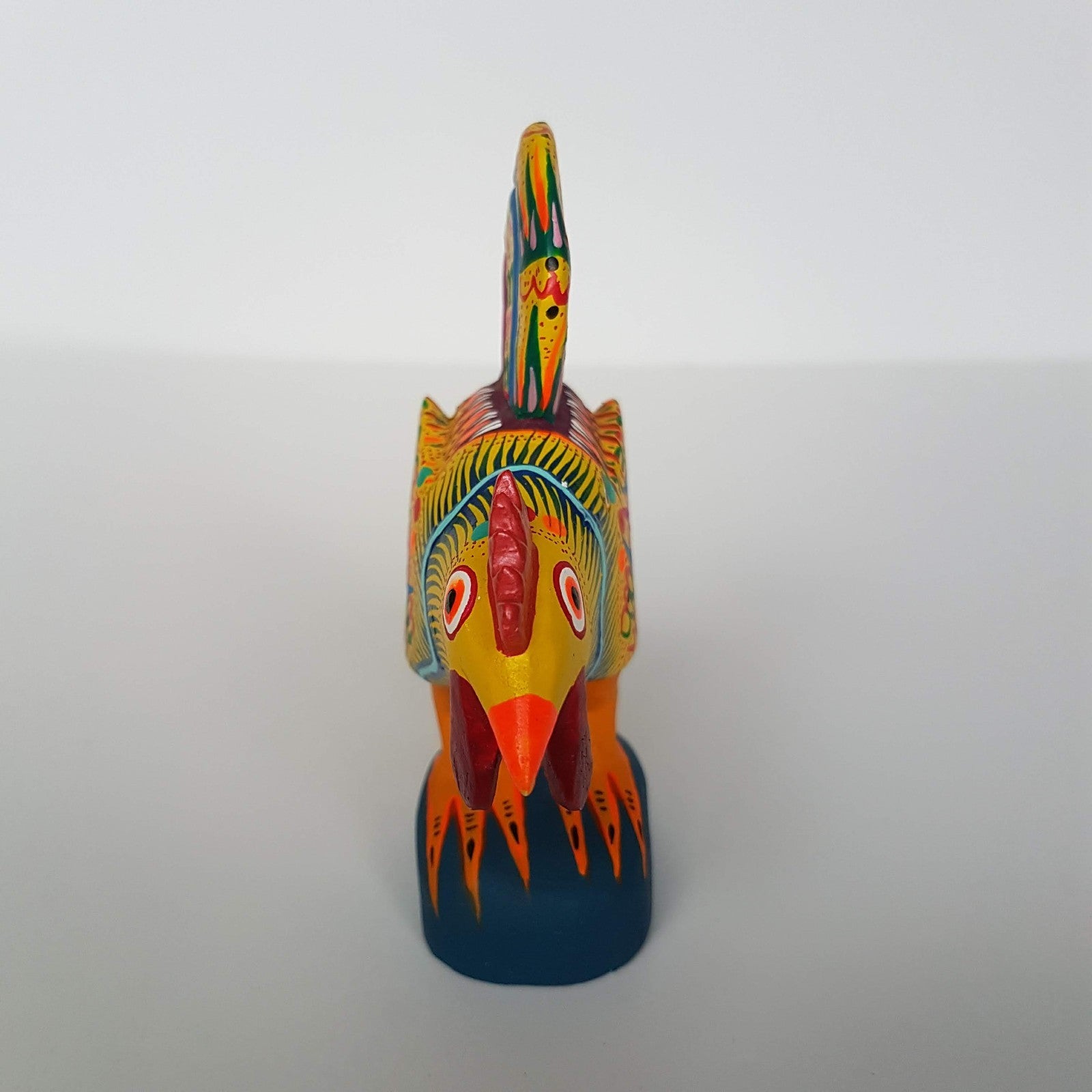 Mexican Folk Art ROOSTER Alebrije Decorative Bird Wooden Hand Painted 10.5cm8