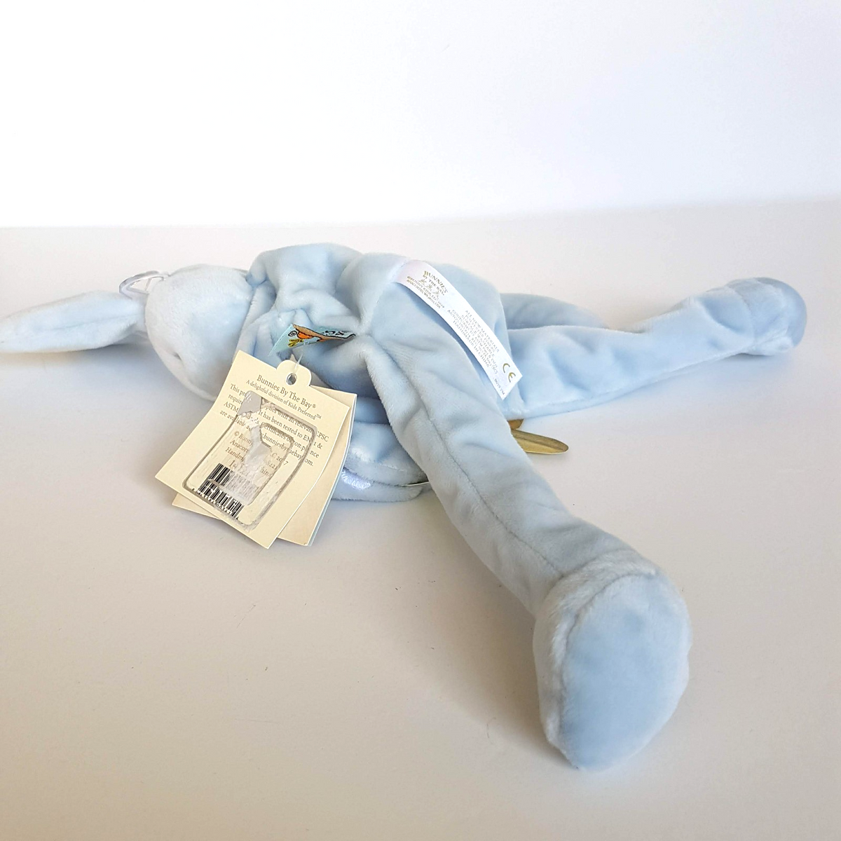Bunnies By The Bay BLUE RABBIT Lovey RATTLE Comforter Toy Soft Stuffed Animal7