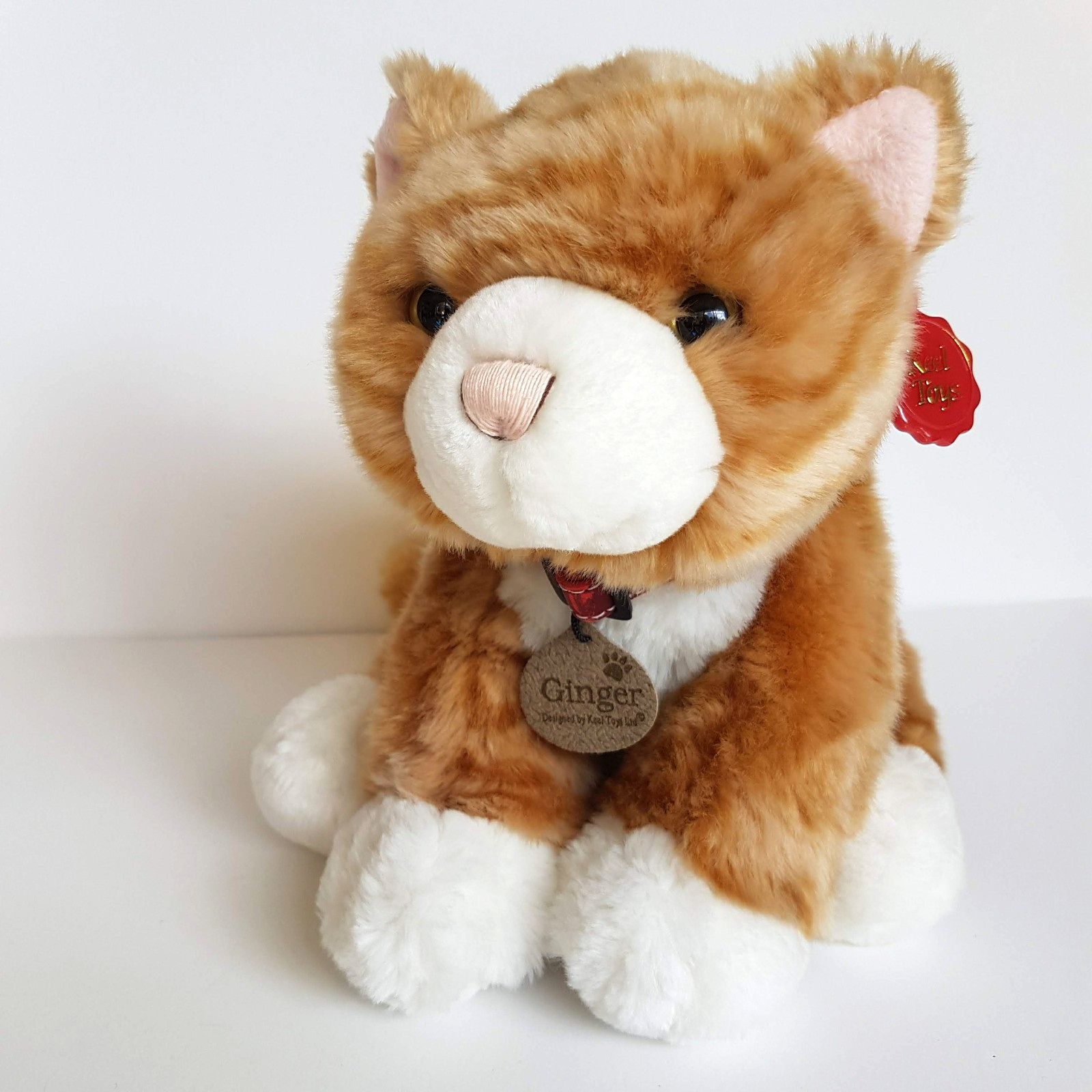 Keel GINGER TABBY CAT Floppy Orange 30cm Plush Soft Toy Stuffed Animal Pet Cute2
