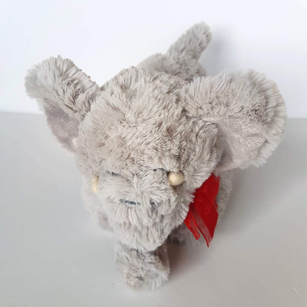 Korimco GREY ELEPHANT Red Heart Plush Small Stuffed Animal Soft Toy Super Cuddly1