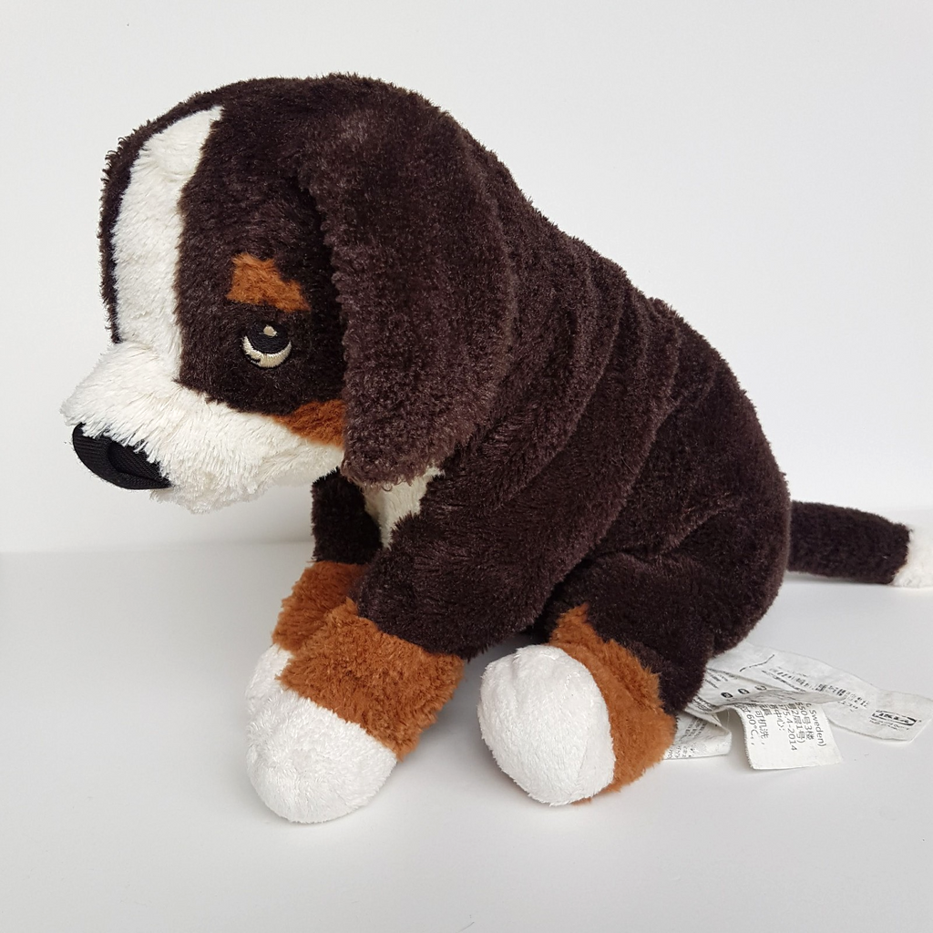 Ikea ST BERNARD DOG Puppy Plush 37cm Stuffed Animal Soft Toy HOPPIG Floppy EUC3