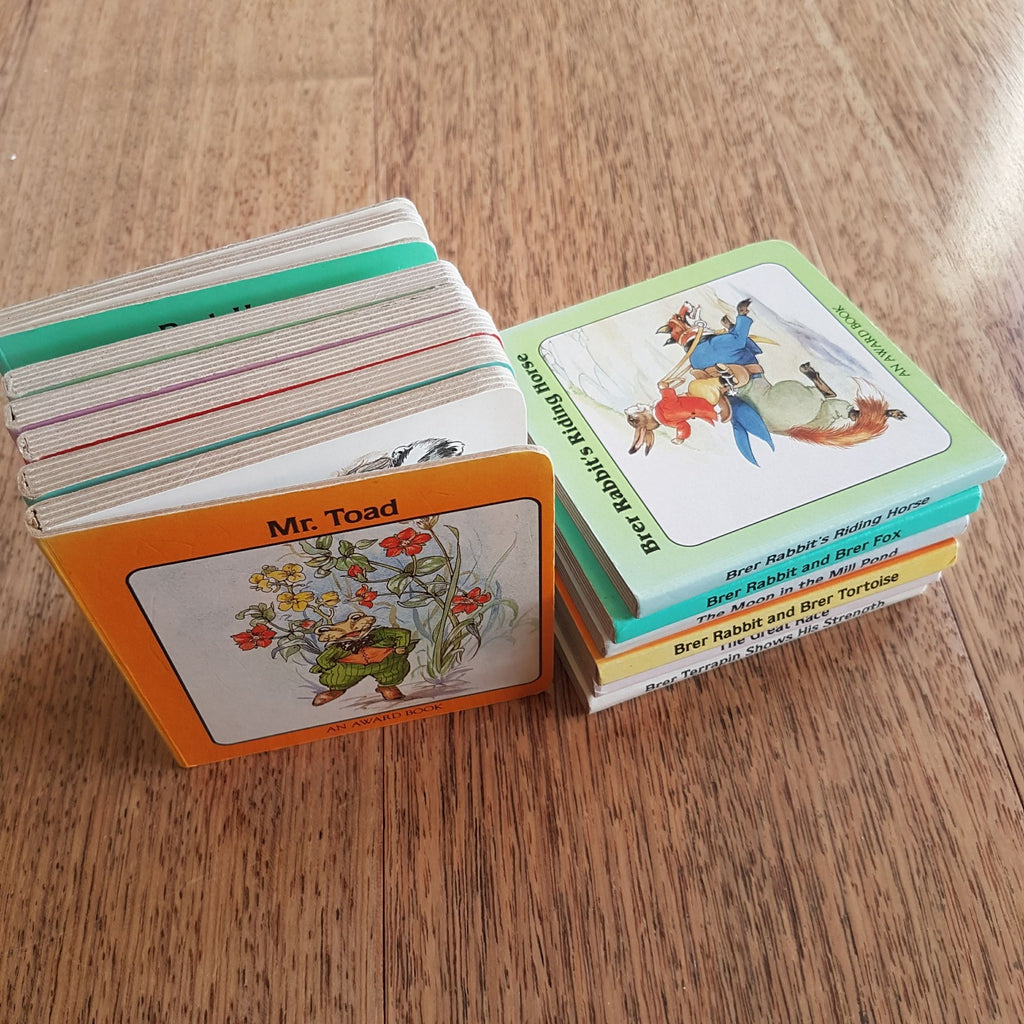 Vintage WIND IN THE WILLOWS & BRER RABBIT Book Lot Childrens Bundle Board 198822