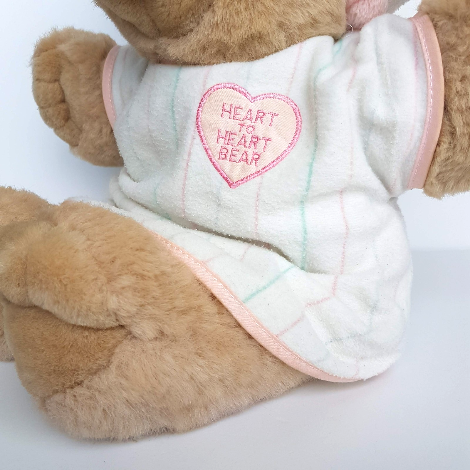 Vintage HEART TO HEART BEAR Plush 45cm Chosun 1986 NO HEART Stuffed Animal Toy12