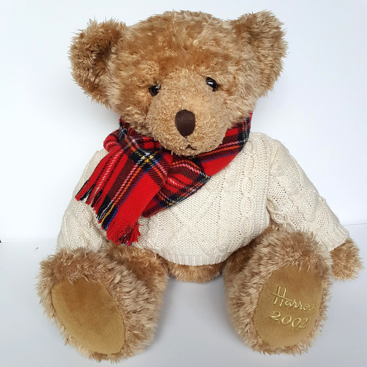 Harrods CHRISTMAS 2002 Teddy Bear Plush 35cm Large Stuffed Animal Soft Toy Cute0