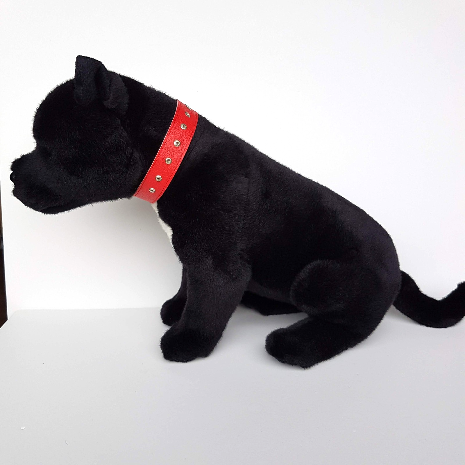 Bocchetta BLACK STAFFY BULL Realistic Dog Plush 30cm Stuffed Animal Soft Toy Pet1