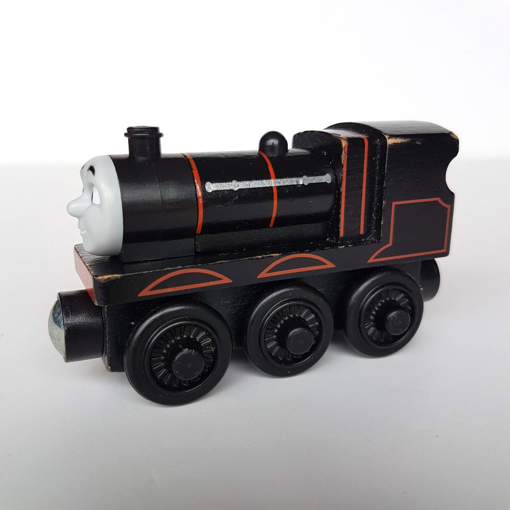 Thomas WOODEN ORIGINS JAMES Black Magnetic Activity Train Toy Locomotive Steam1