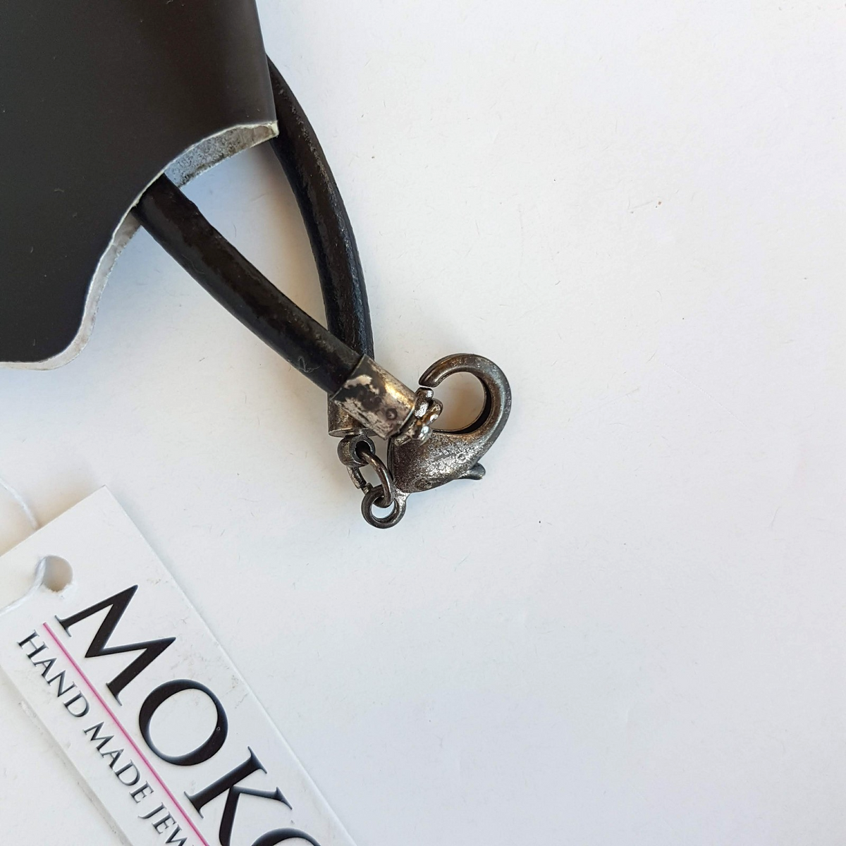 Silver Plated HEART PENDANT NECKLACE Punk Leather Angels Gothic Jewellery4