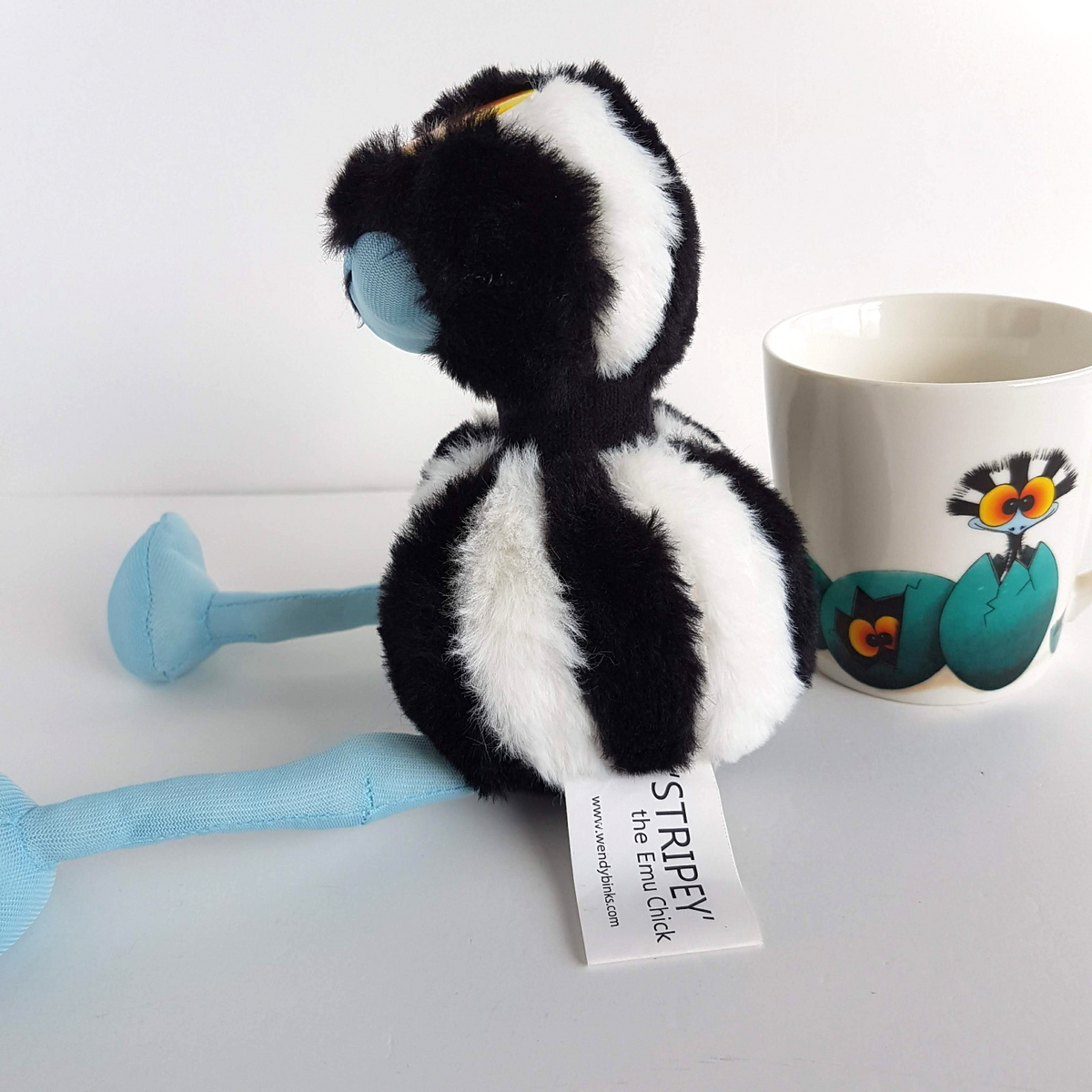 STRIPEY The Emu Chick PLUSH + MUG Stuffed Animal Australian Bird Soft Toy Cute4