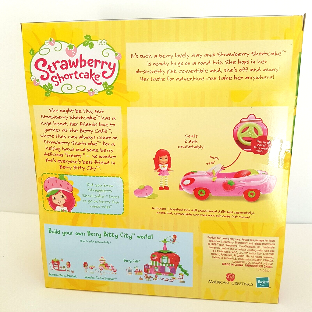 RARE NEVER OPENED 2009 Strawberry Shortcake BERRY SWEET ROADSTER Car Playset8