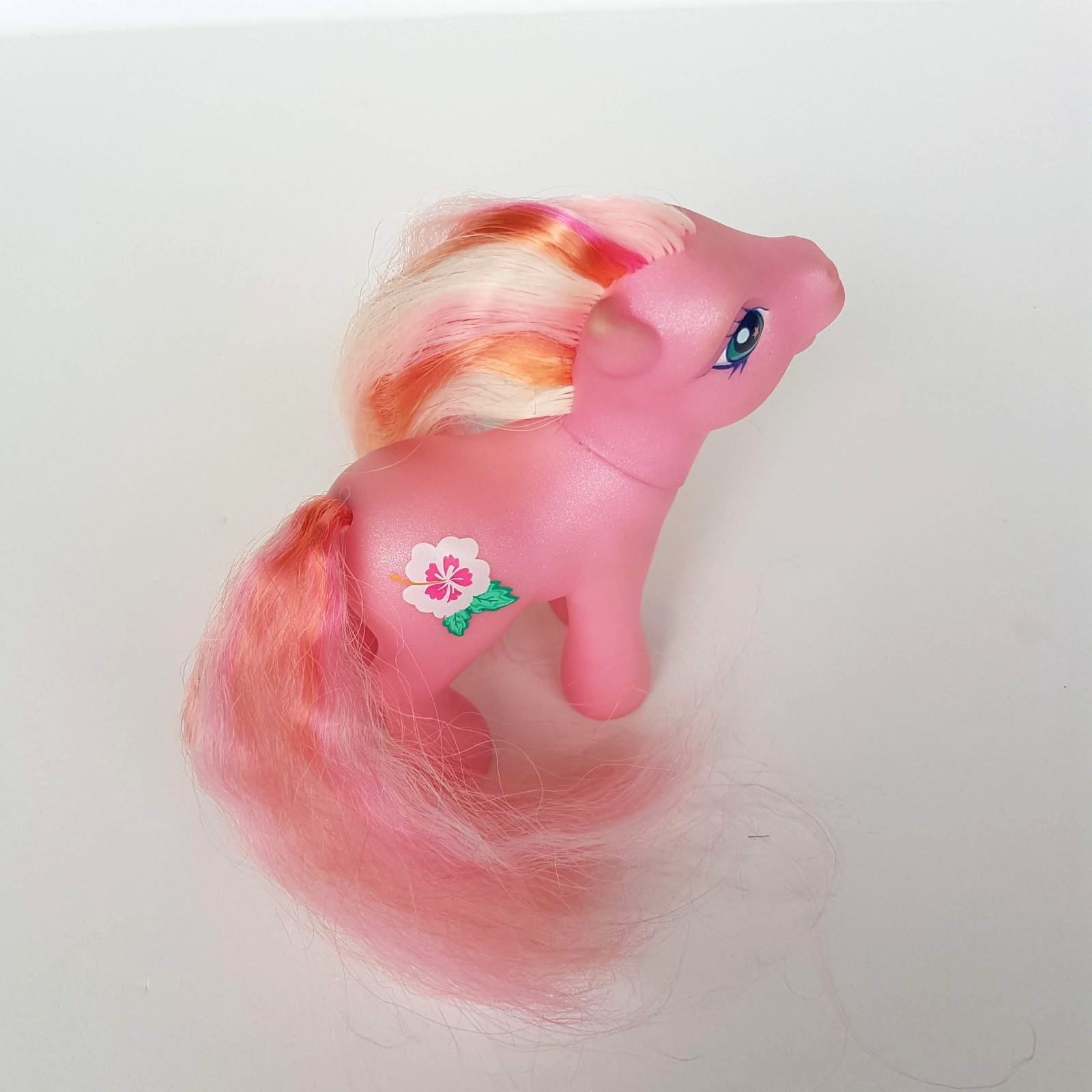 My Little Pony LUAU Horse Hasbro Vinyl Toy 2002 Brushable Tropical Flower Pink11
