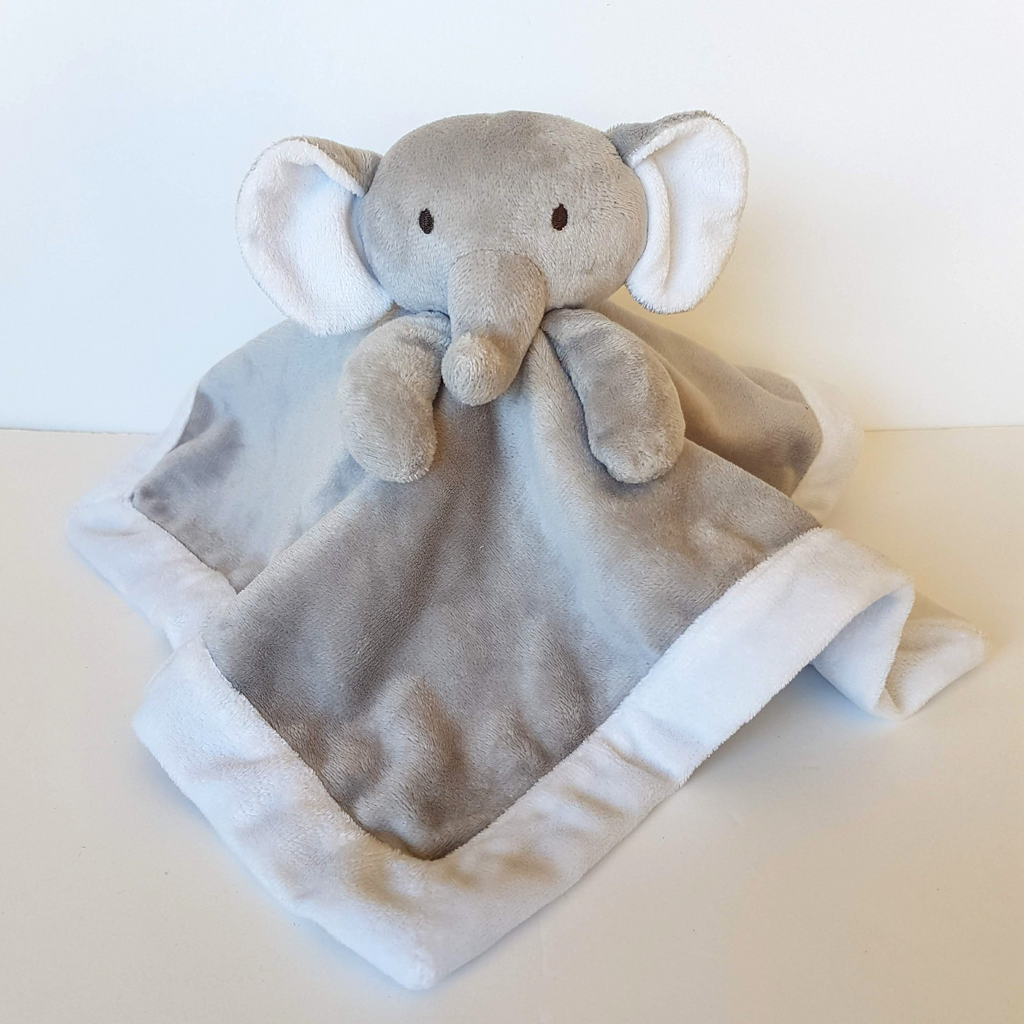 Little Haven GREY ELEPHANT Lovey Security Blanket Comforter Plush Soft Toy Sleep0