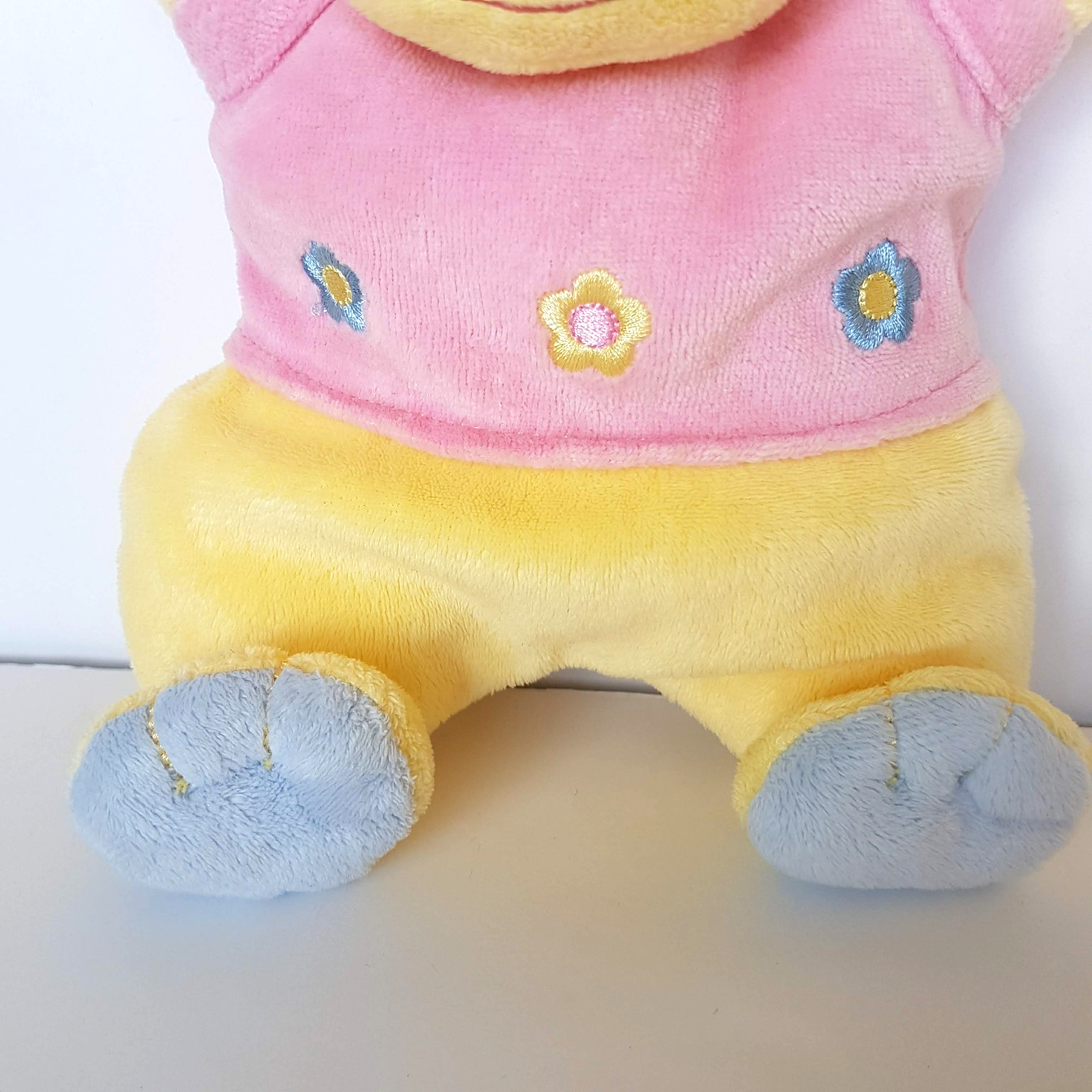 Jolly Baby HIPPO RATTLE PLUSH Lovey Soft Toy 21cm Stuffed Animal 2003 Pastel5